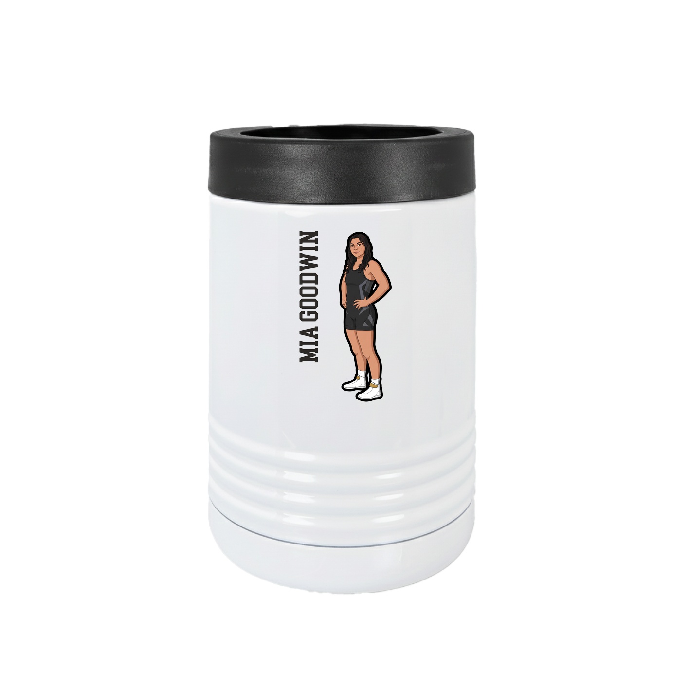 Beverage Holder — Name Vertical in White