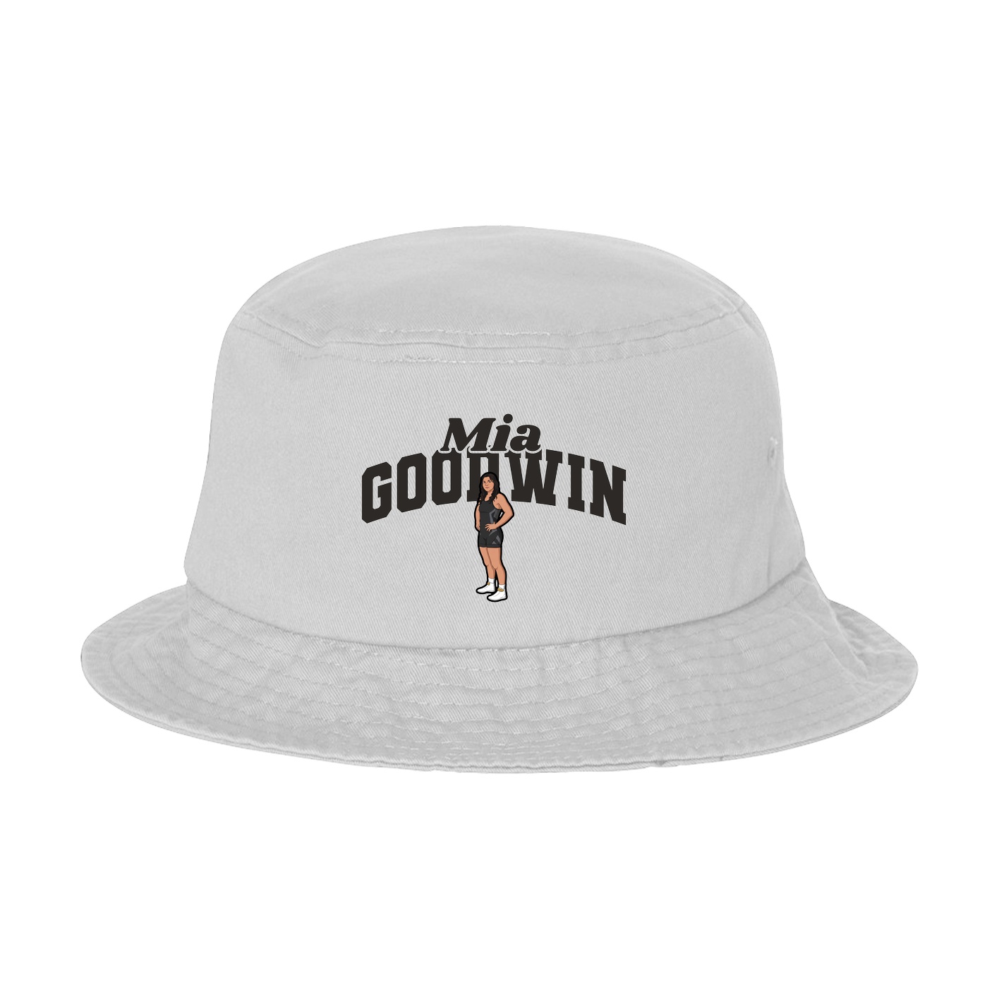 Bucket Cap — Signature Arch in White