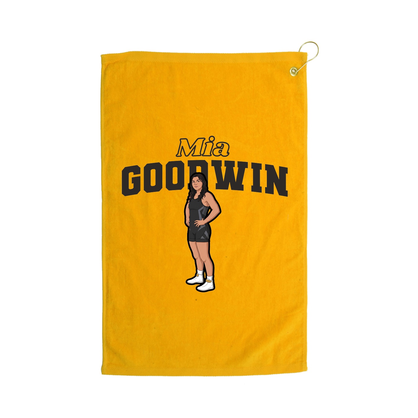 Golf Towel — Name Arch in Gold