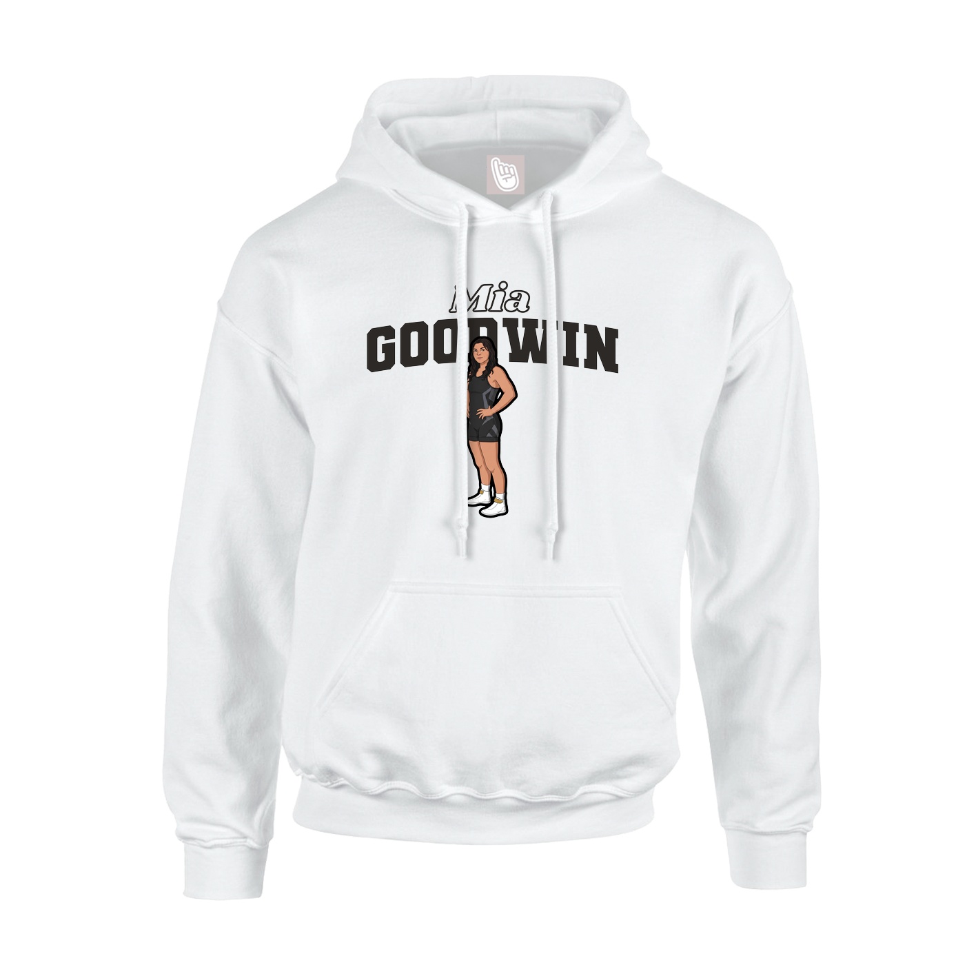 Hoodie — Name Arch in White