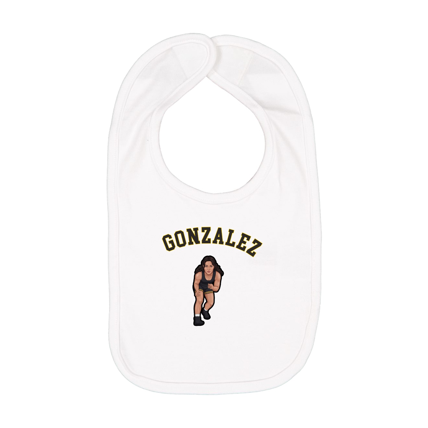 Infant Bib — Shirsey Arch in White
