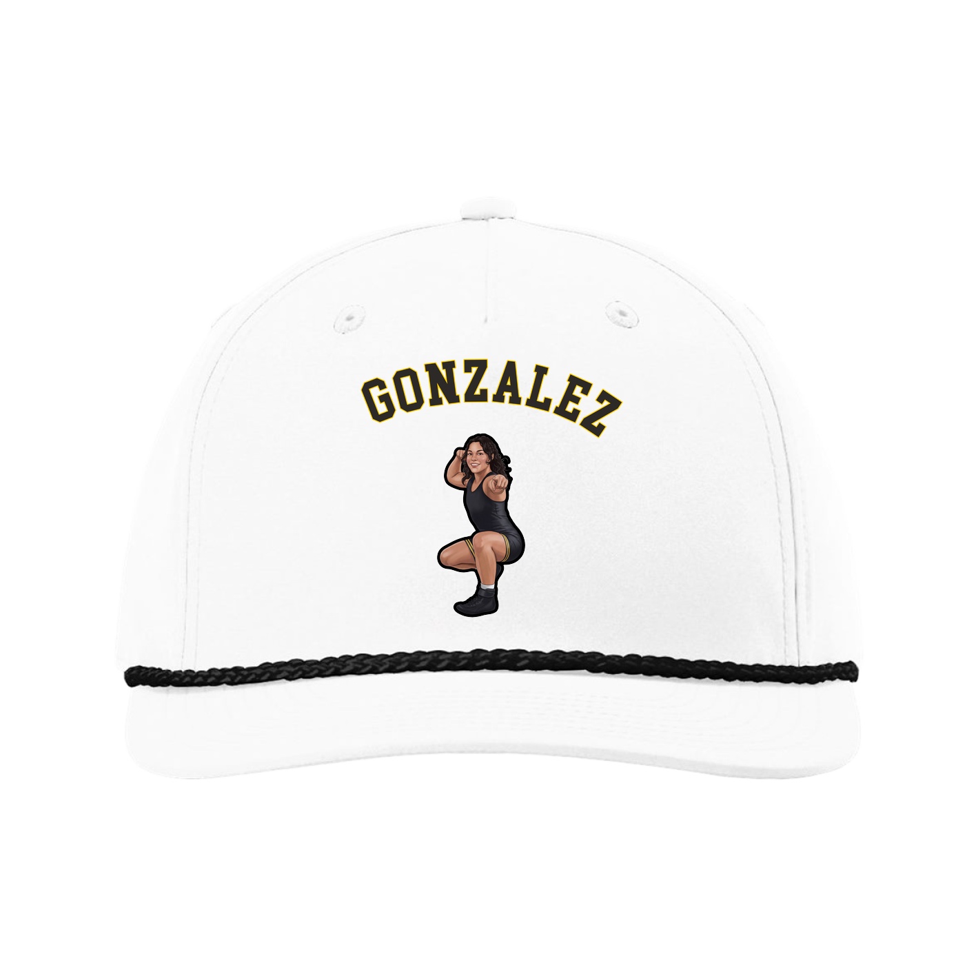 Five-Panel Classic Rope Cap — Shirsey Arch in White