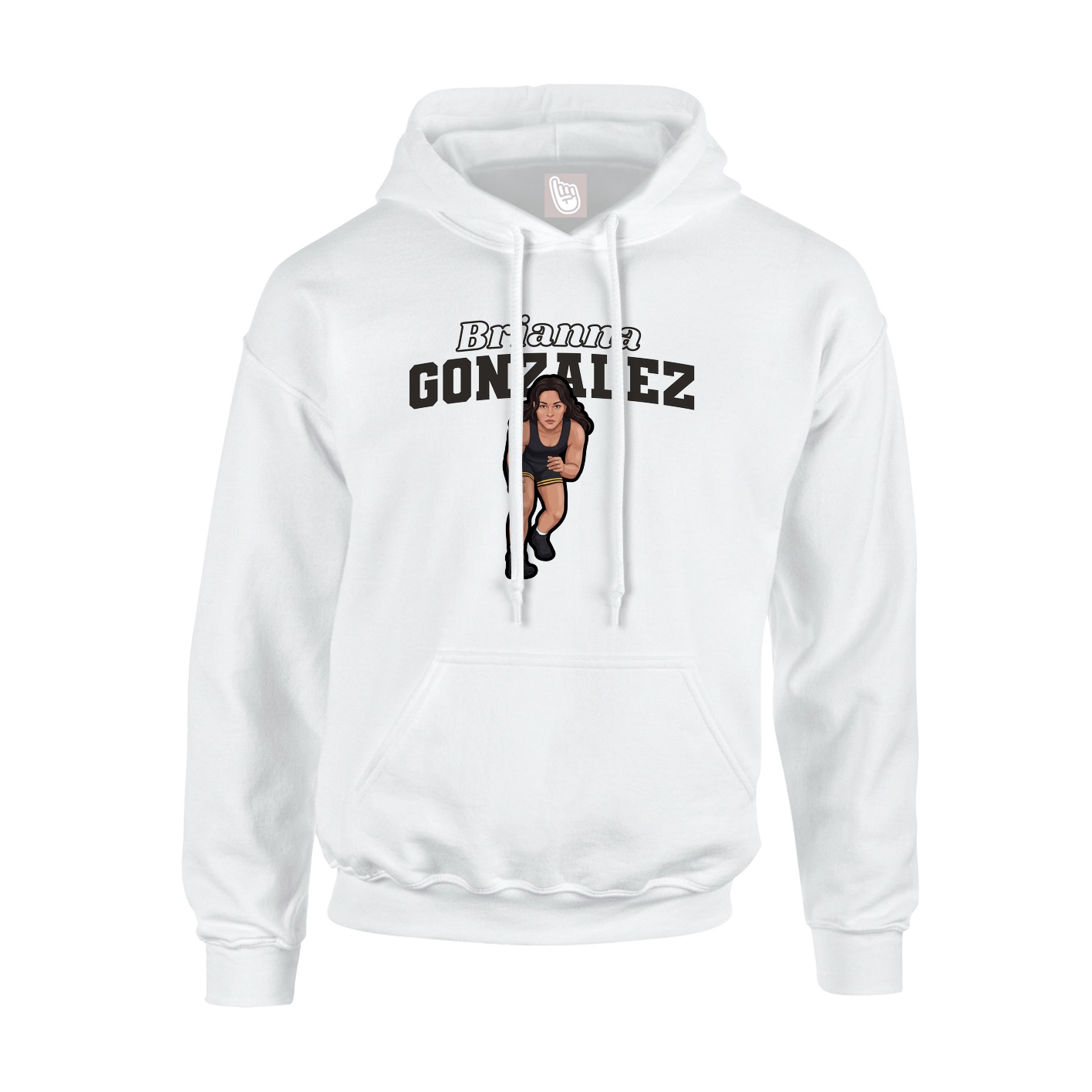 Hoodie — Name Arch in White