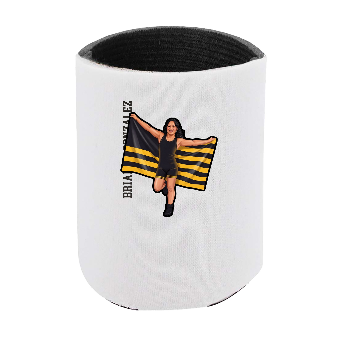 Can Holder — Name Vertical in White