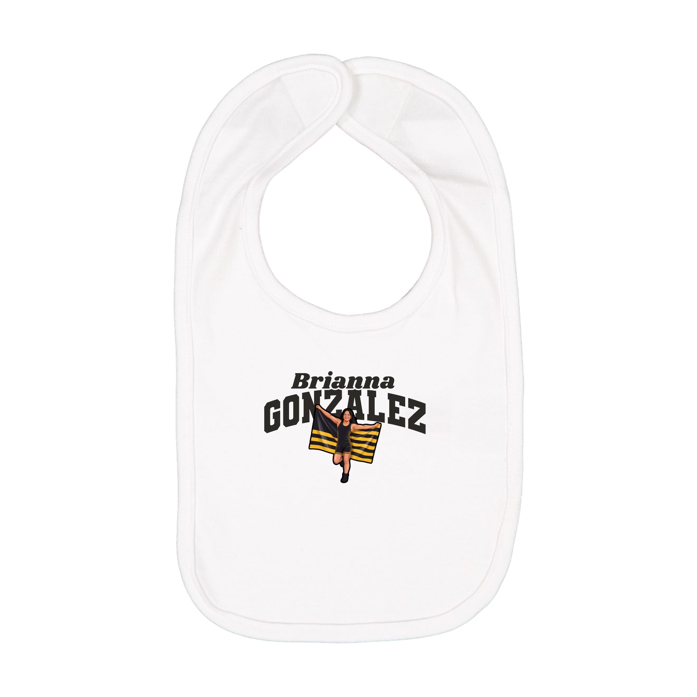 Infant Bib — Signature Arch in White