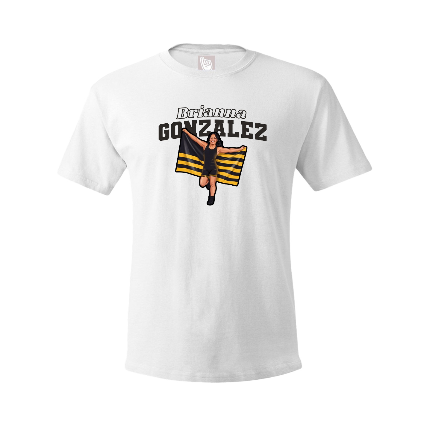 Youth Tee — Name Arch in White
