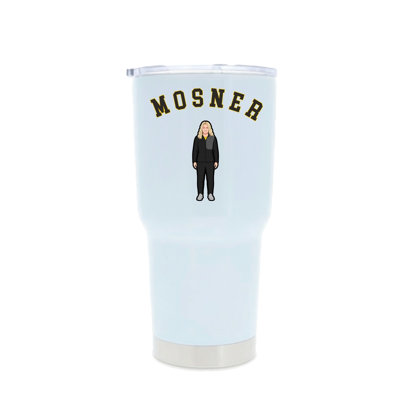 30oz Stainless Steel Tumbler — Shirsey Arch in White