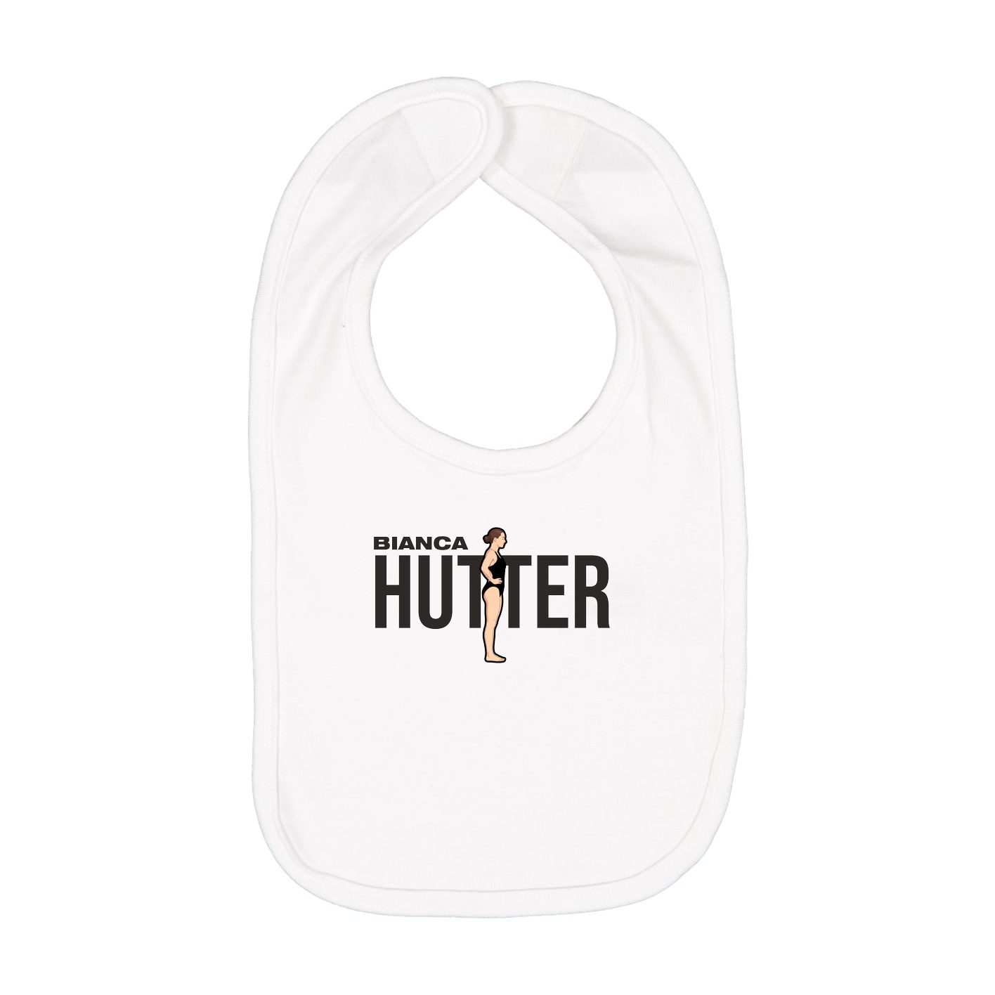 Infant Bib — Player Name in White