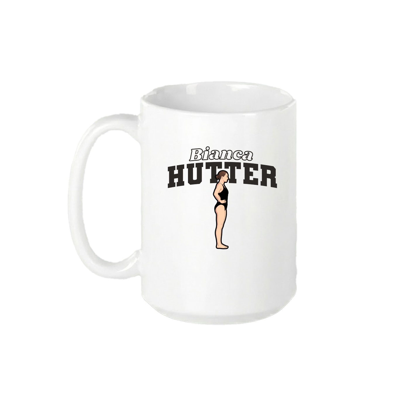 15oz Coffee Mug — Name Arch in White