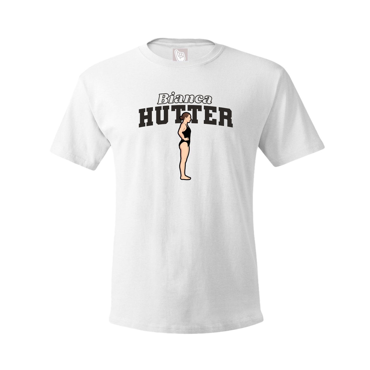 Youth Tee — Name Arch in White