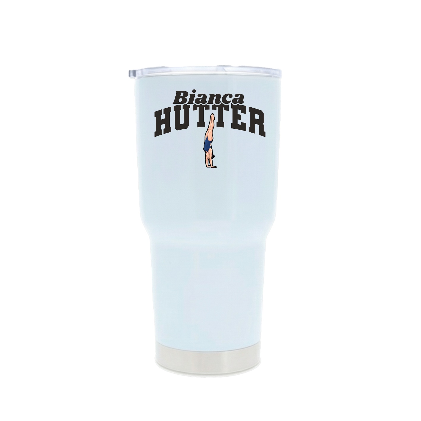 30oz Stainless Steel Tumbler — Signature Arch in White
