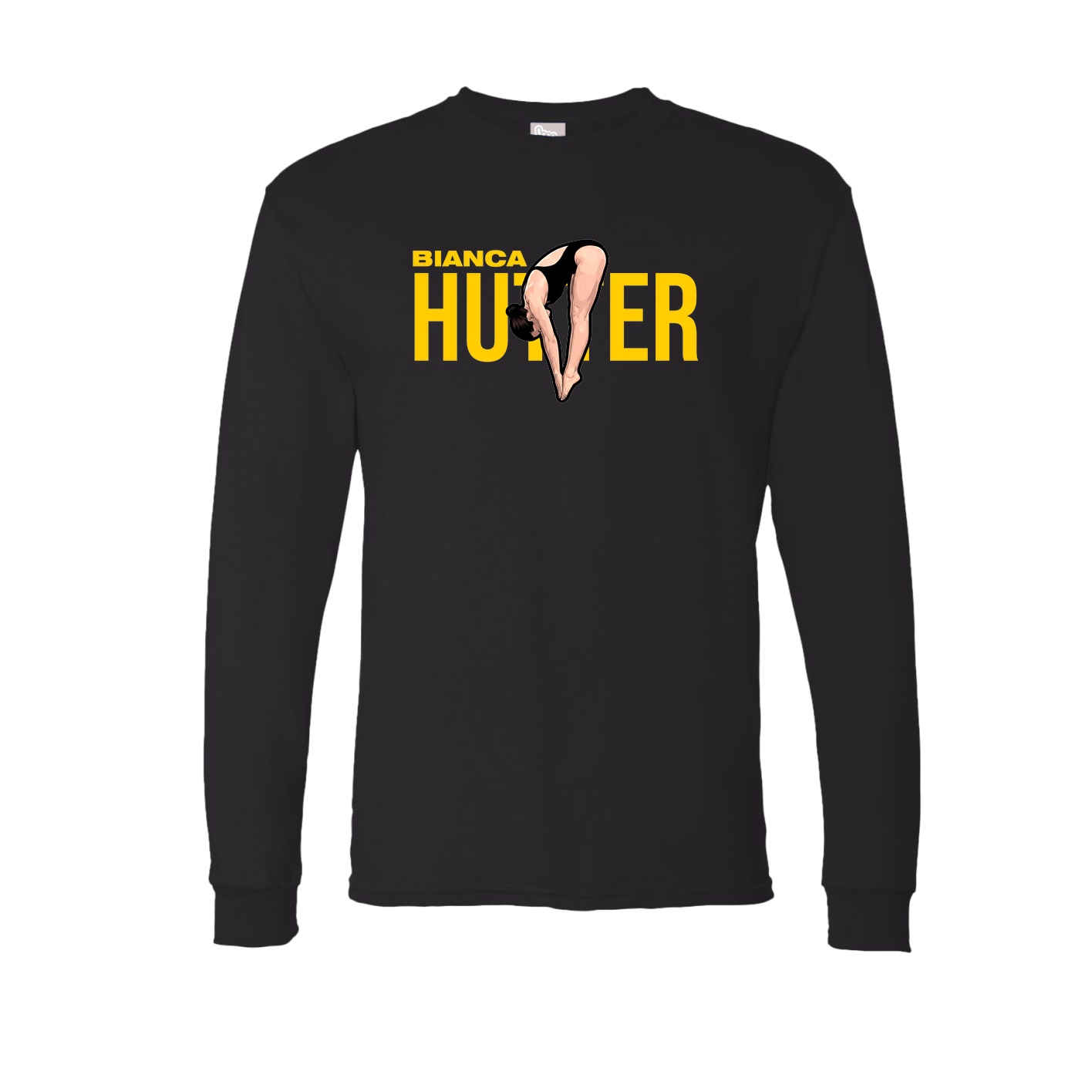Long Sleeve Tee — Player Name in Black