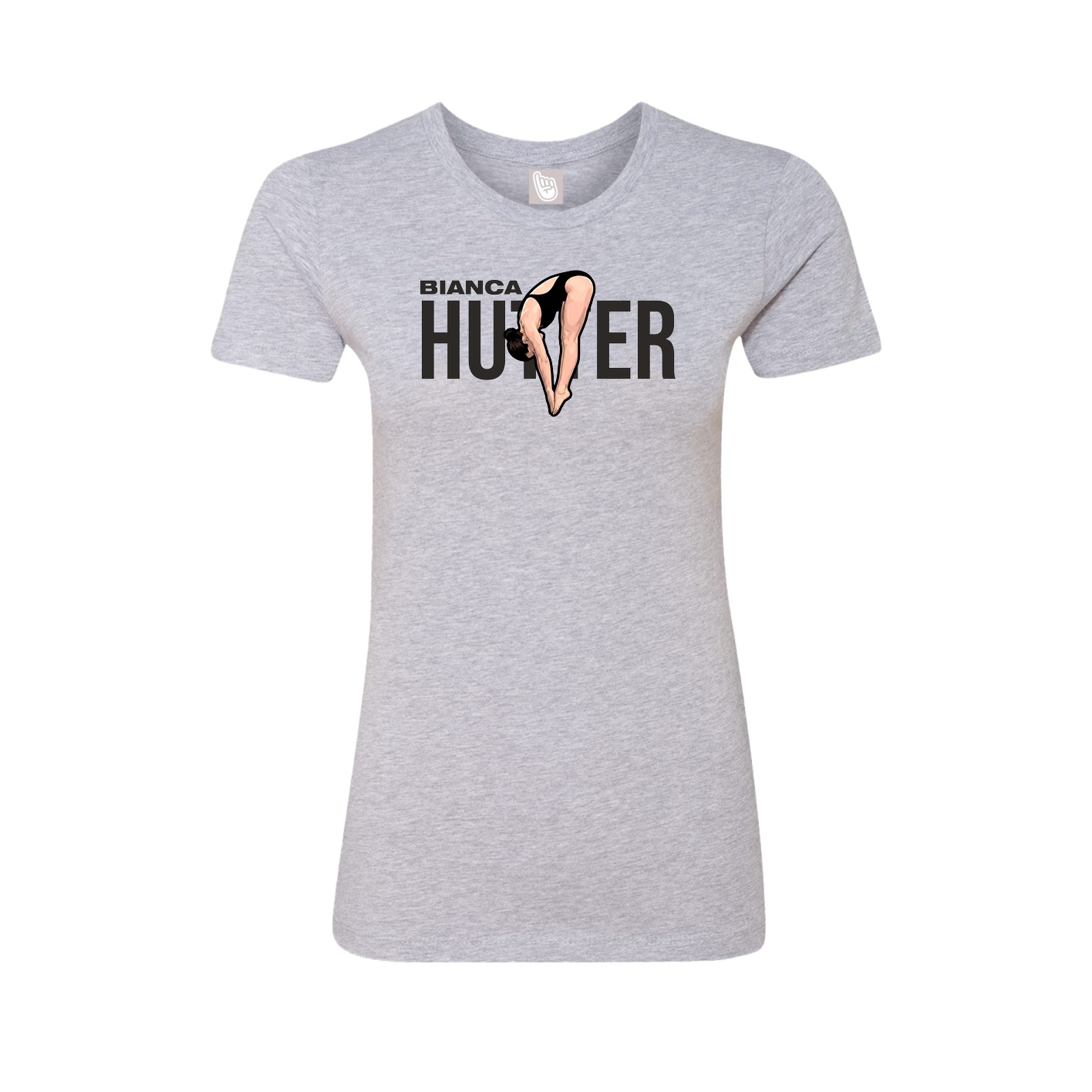Womens Tee — Player Name in Grey