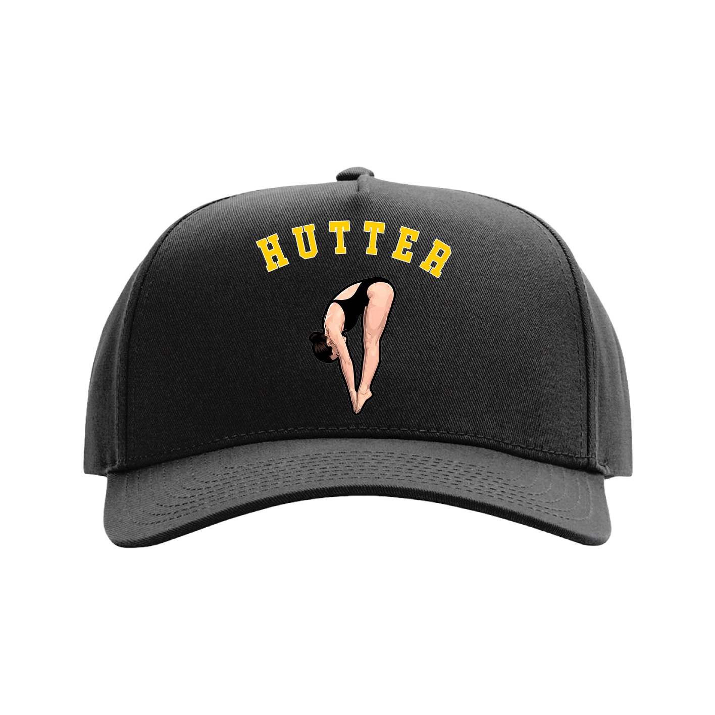 Full Fabric Five-Panel Champ Cap — Shirsey Arch in Black
