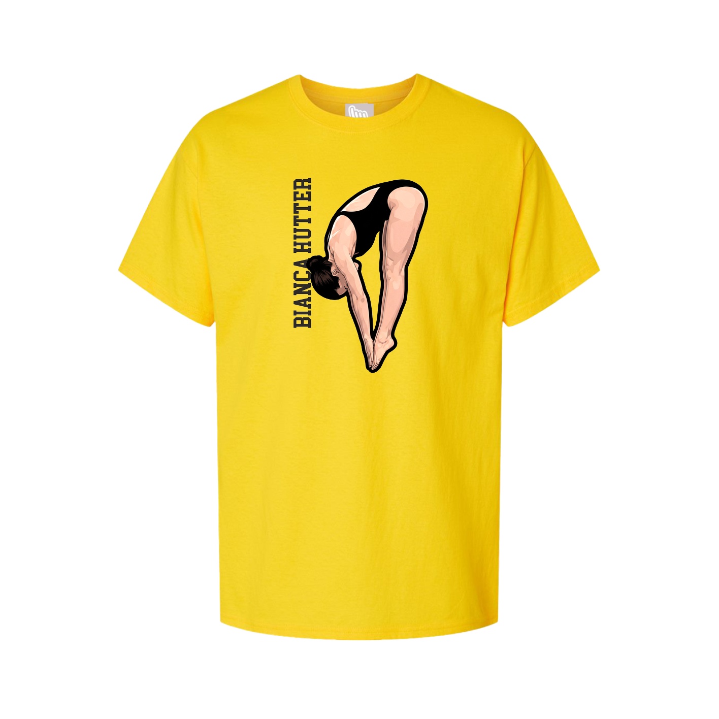 Youth Tee — Name Vertical in Gold
