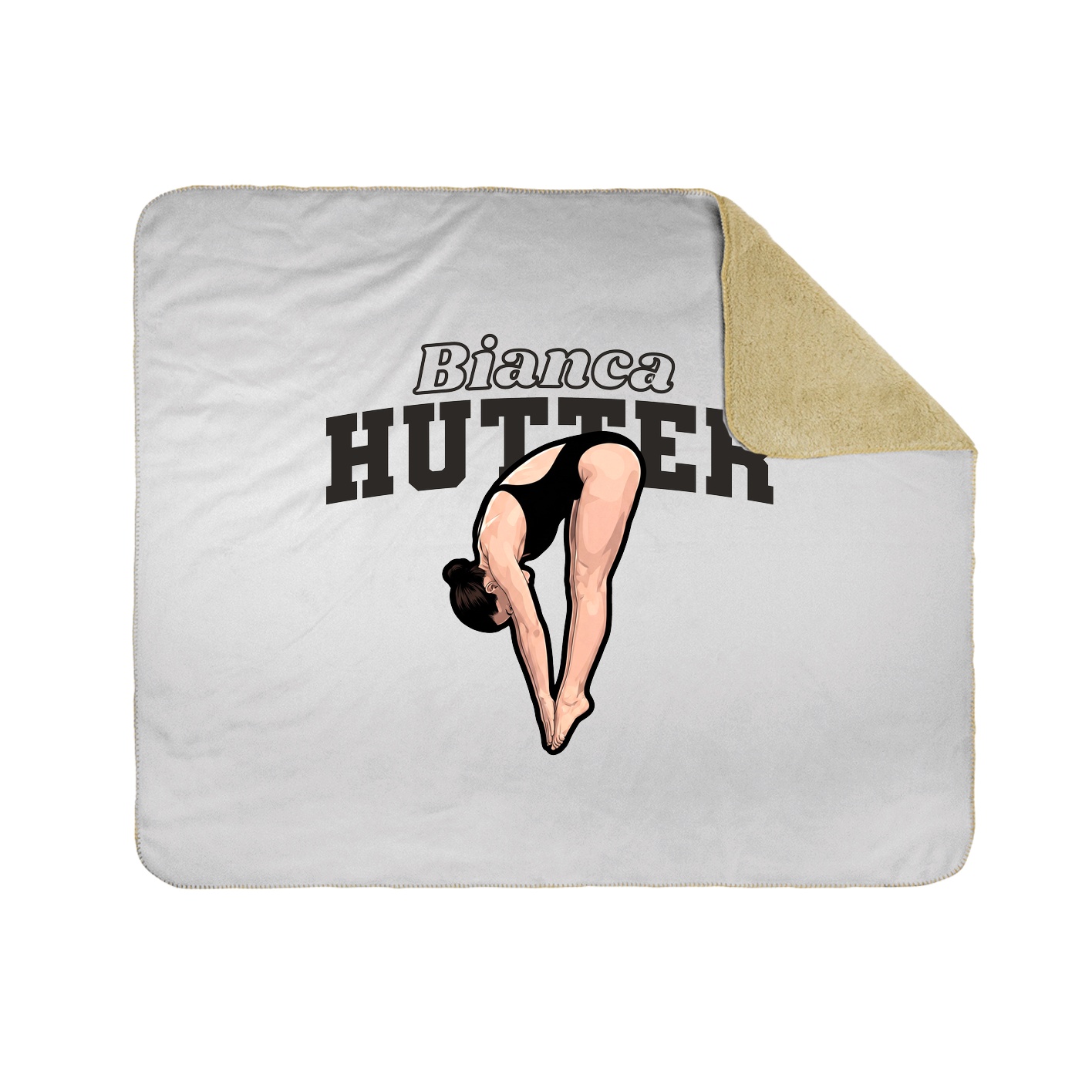 Throw Blanket — Name Arch in White