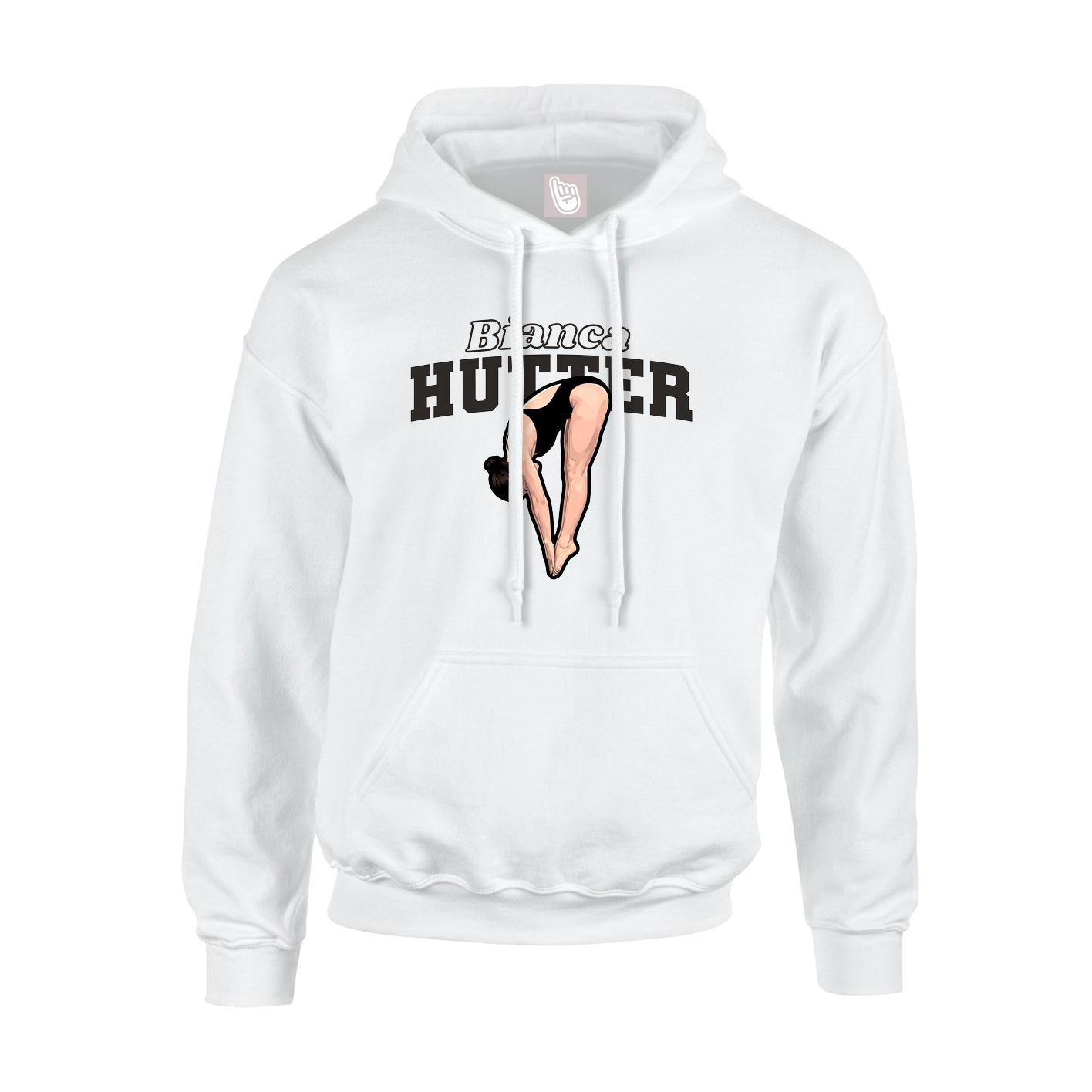 Hoodie — Name Arch in White