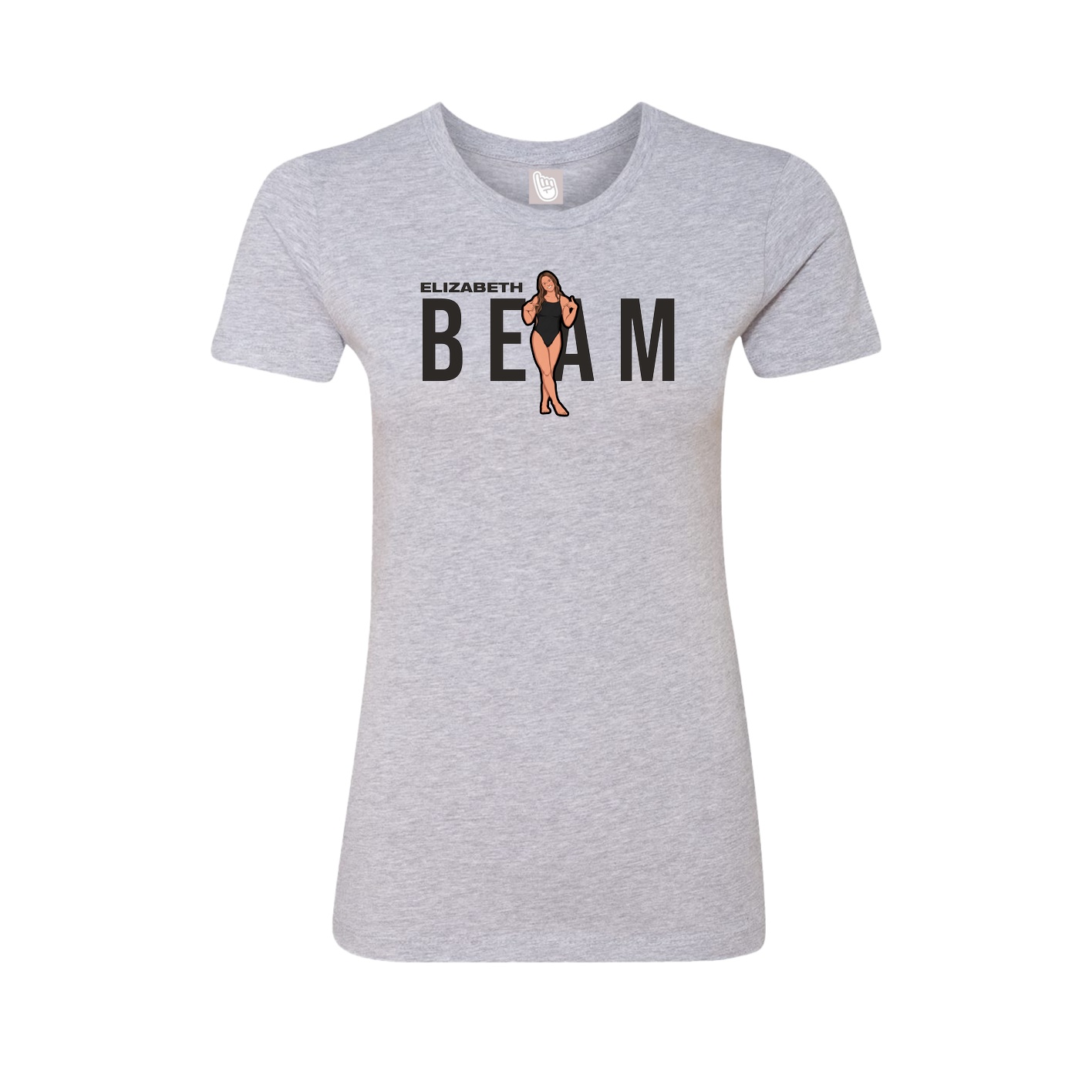 Fitted Women's Tee — Player Name in Grey