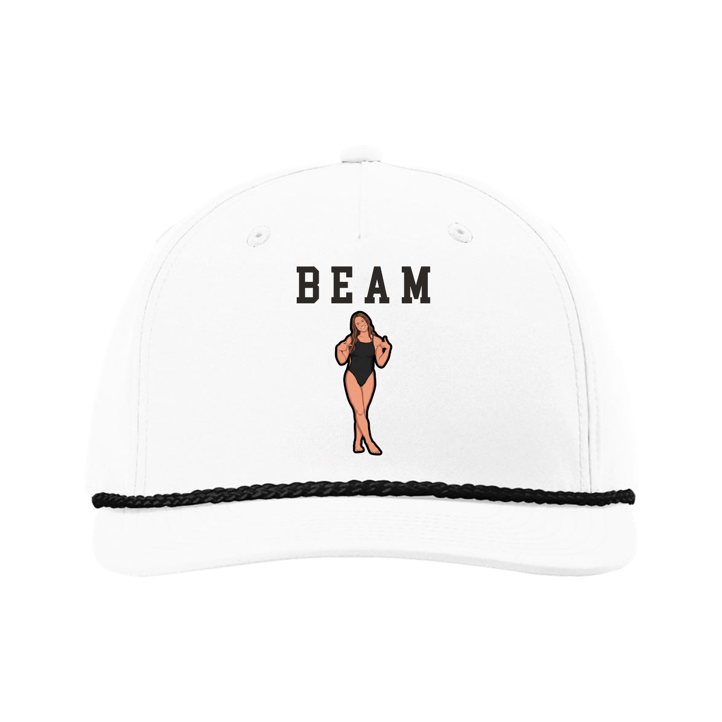 Five-Panel Classic Rope Cap — Shirsey in White