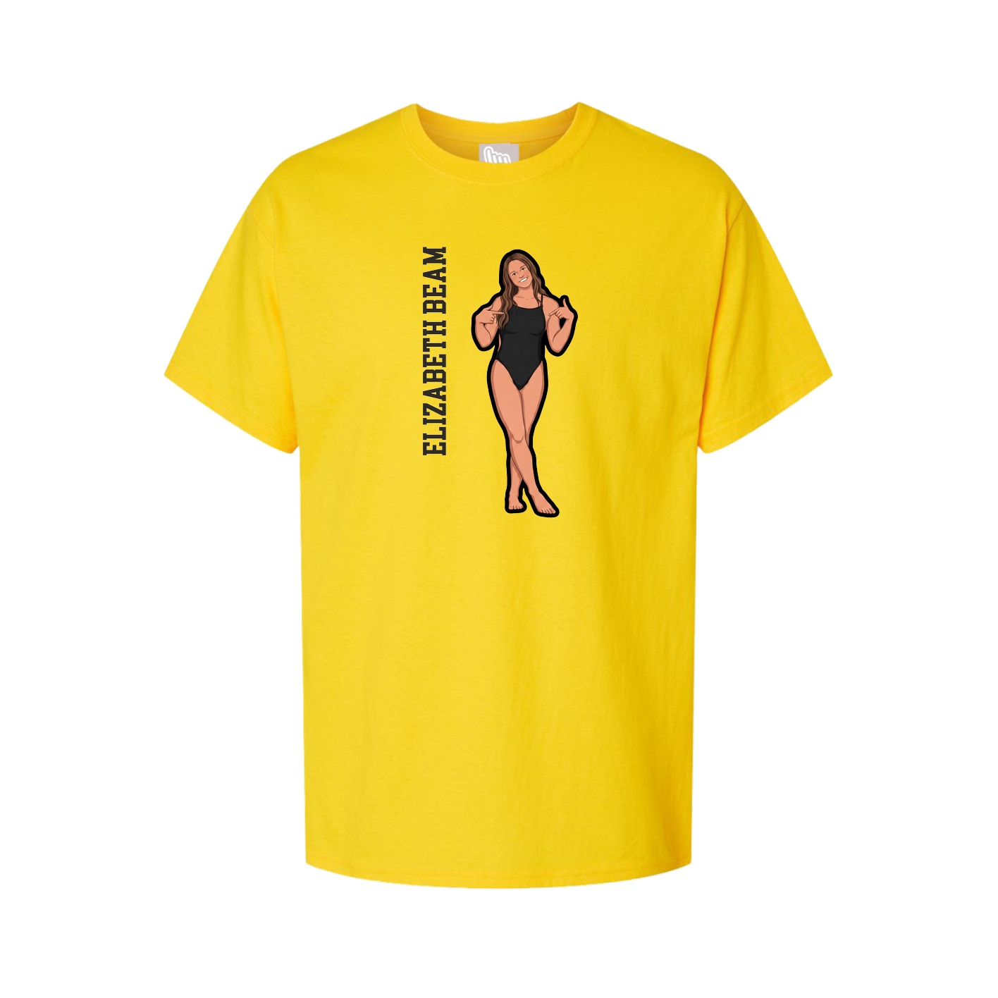 Youth Tee — Name Vertical in Gold