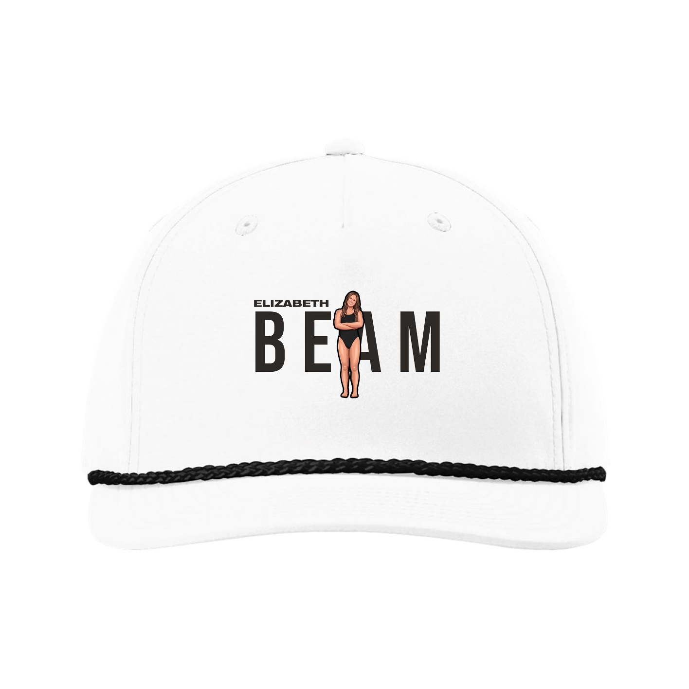 Five-Panel Classic Rope Cap — Player Name in White
