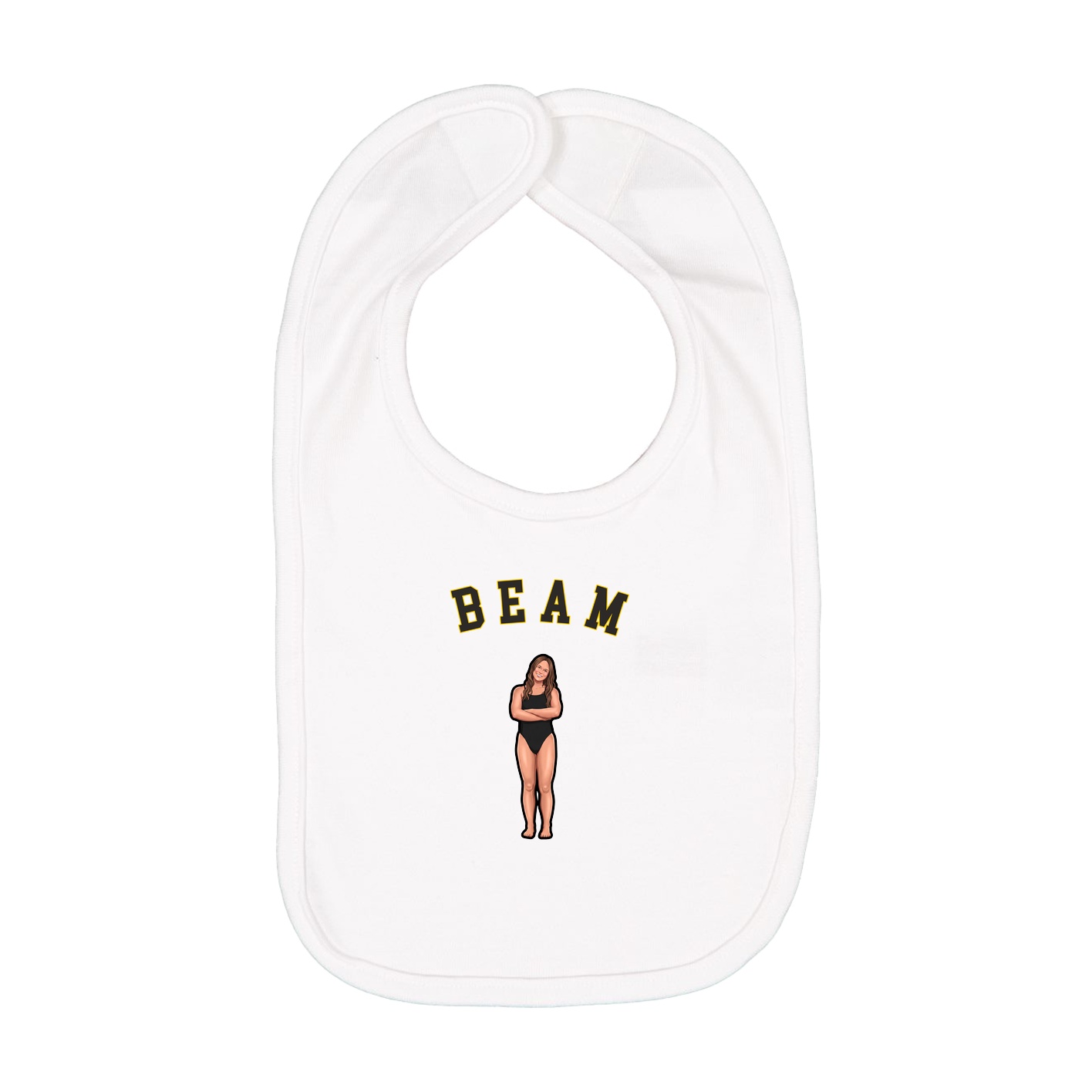 Infant Bib — Shirsey Arch in White
