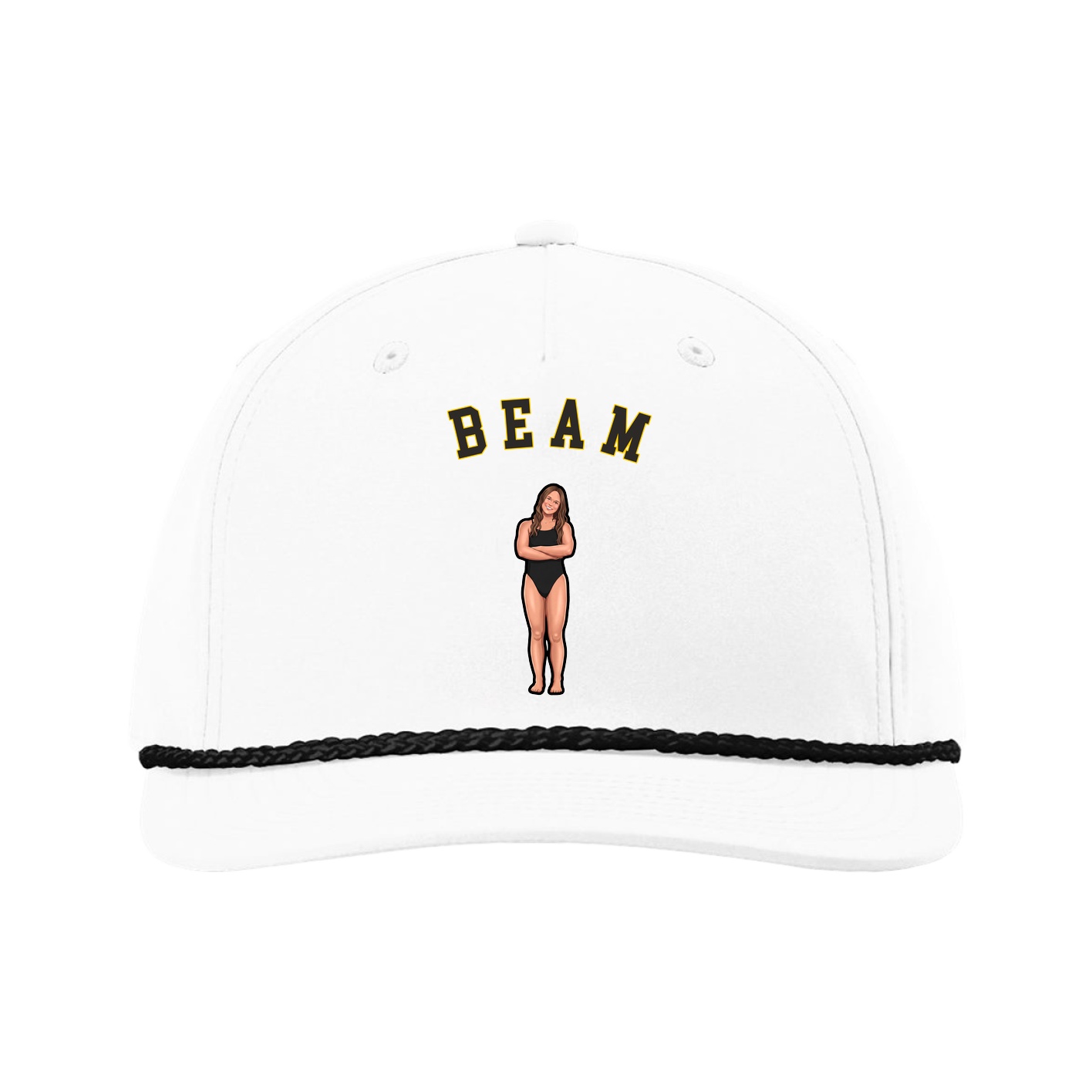 Five-Panel Classic Rope Cap — Shirsey Arch in White