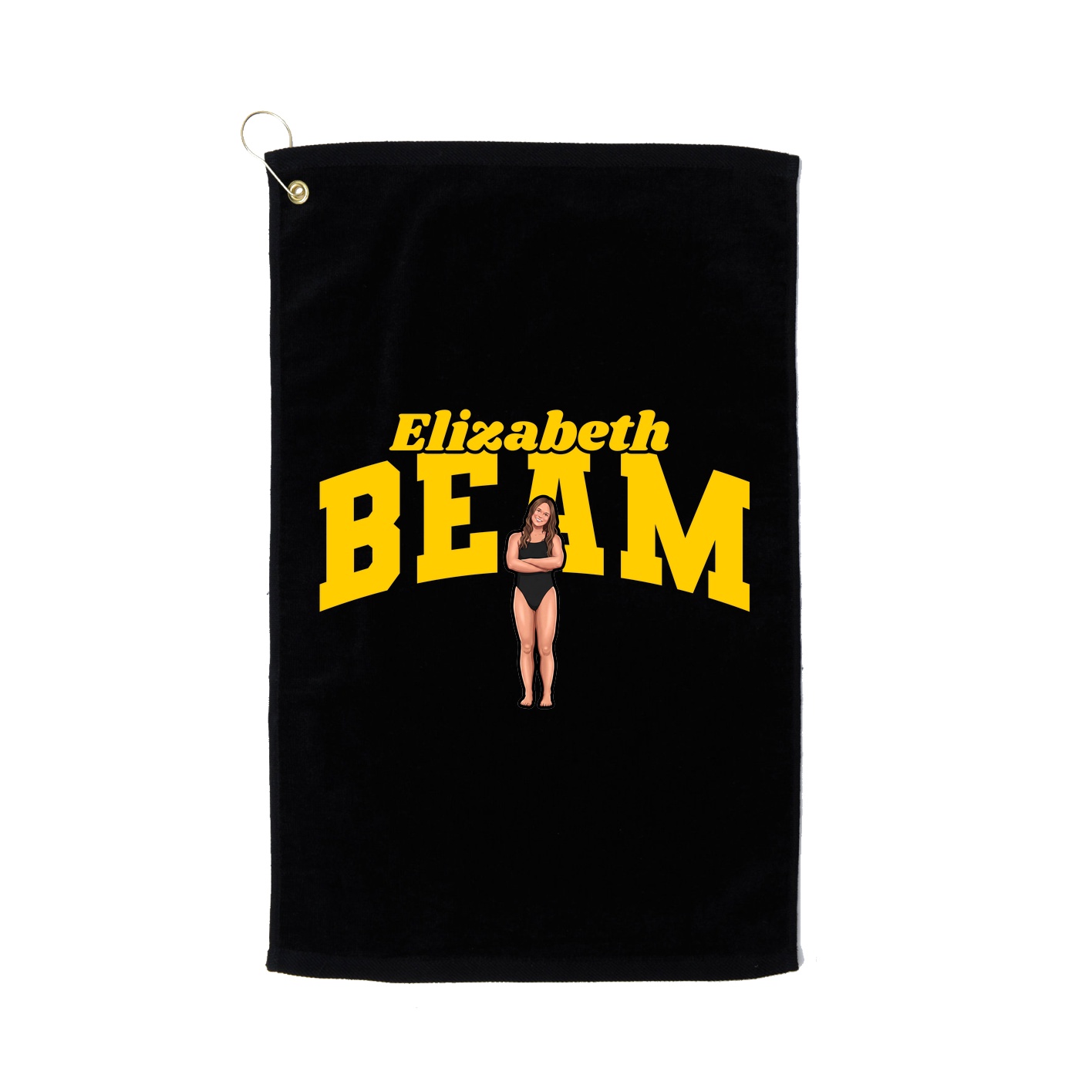 Golf Towel — Signature Arch in Black