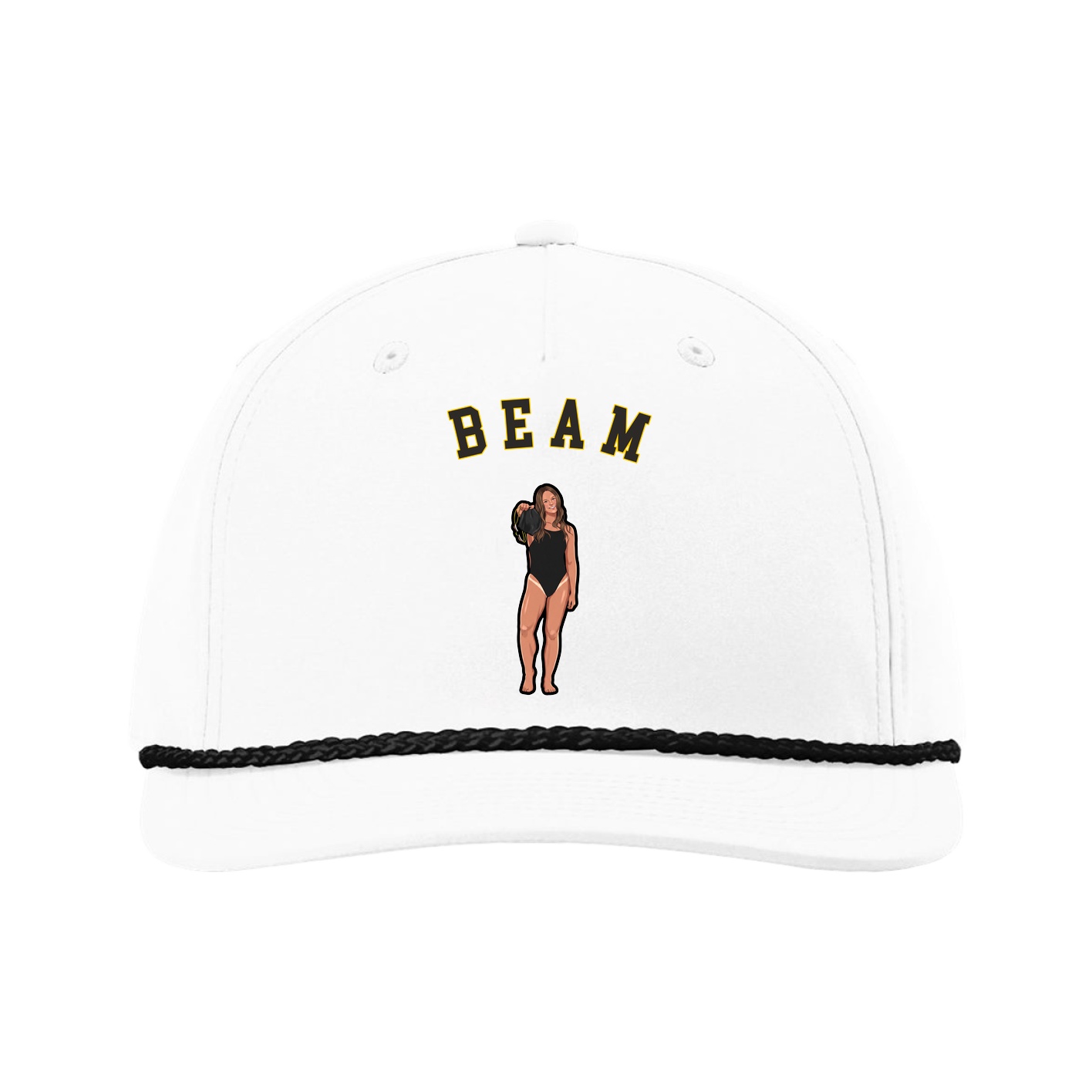 Five-Panel Classic Rope Cap — Shirsey Arch in White