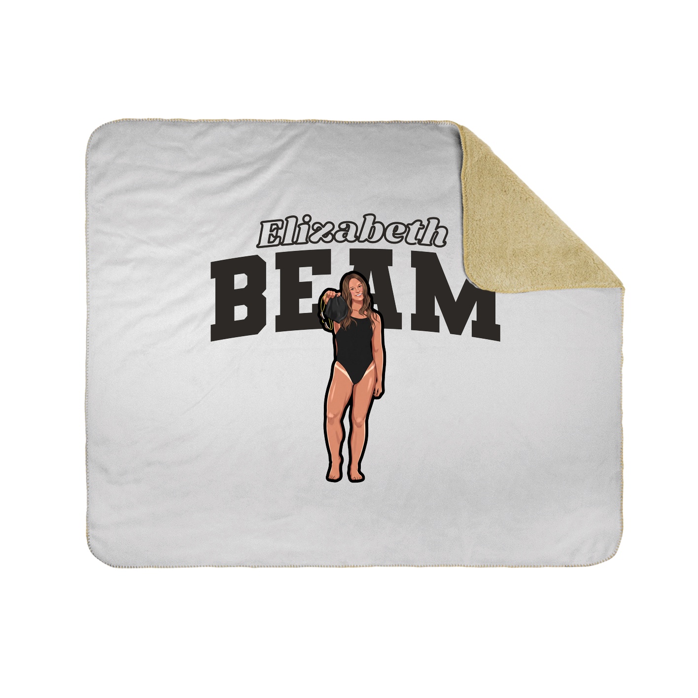 Throw Blanket — Name Arch in White