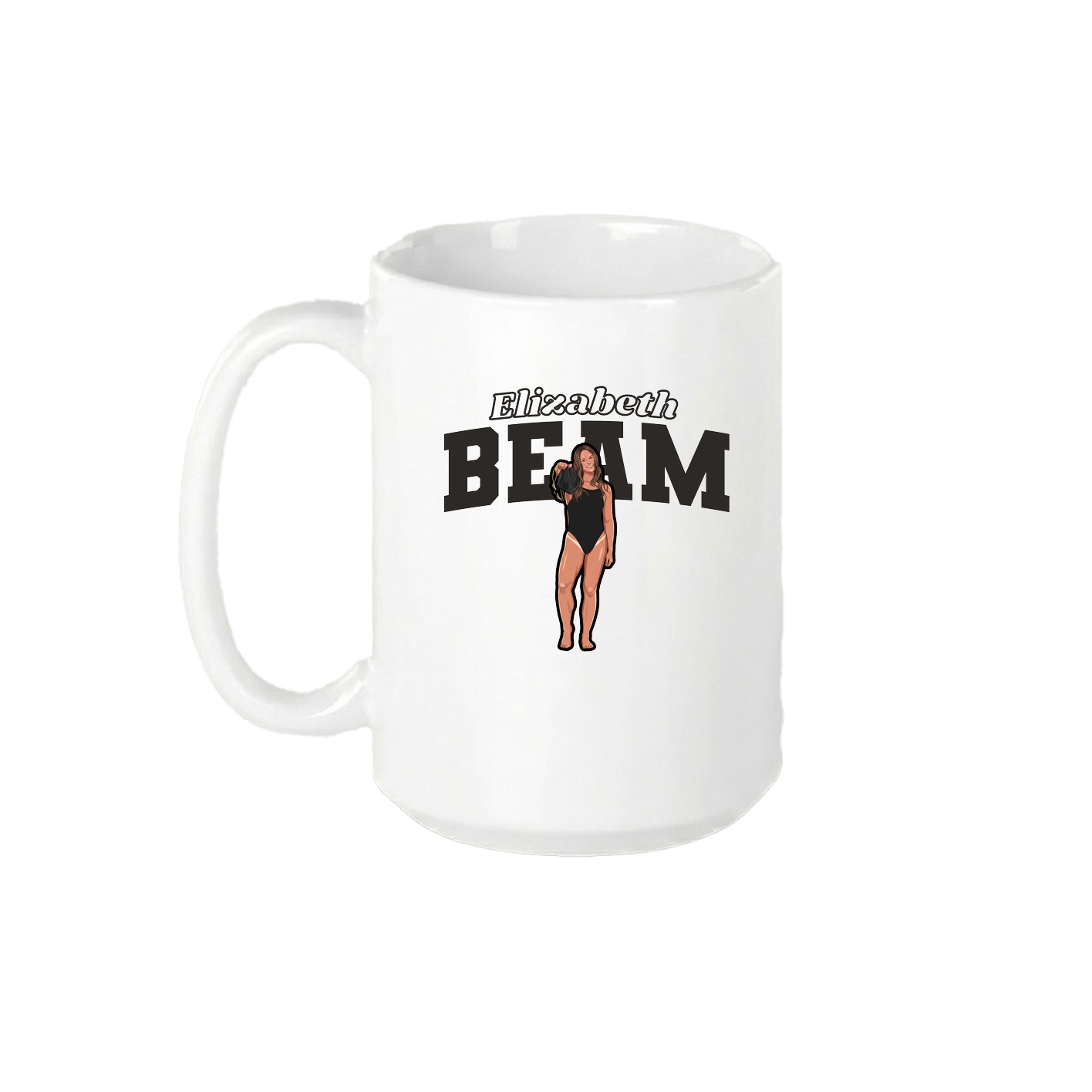 15oz Coffee Mug — Name Arch in White