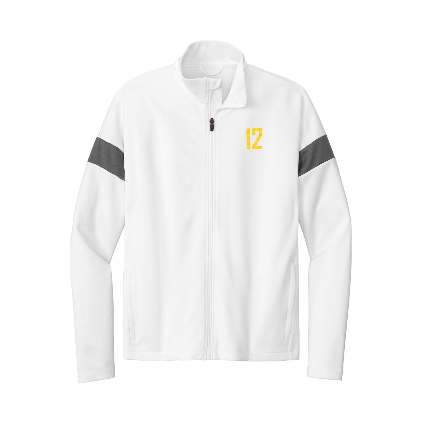 Team Travel Full-Zip Jacket — Front Shirsy in White/Grey