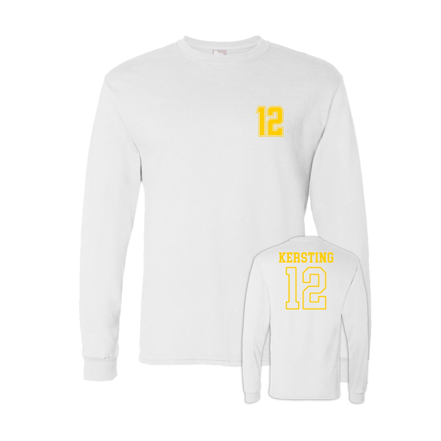 Long Sleeve Tee — Chest Back in White