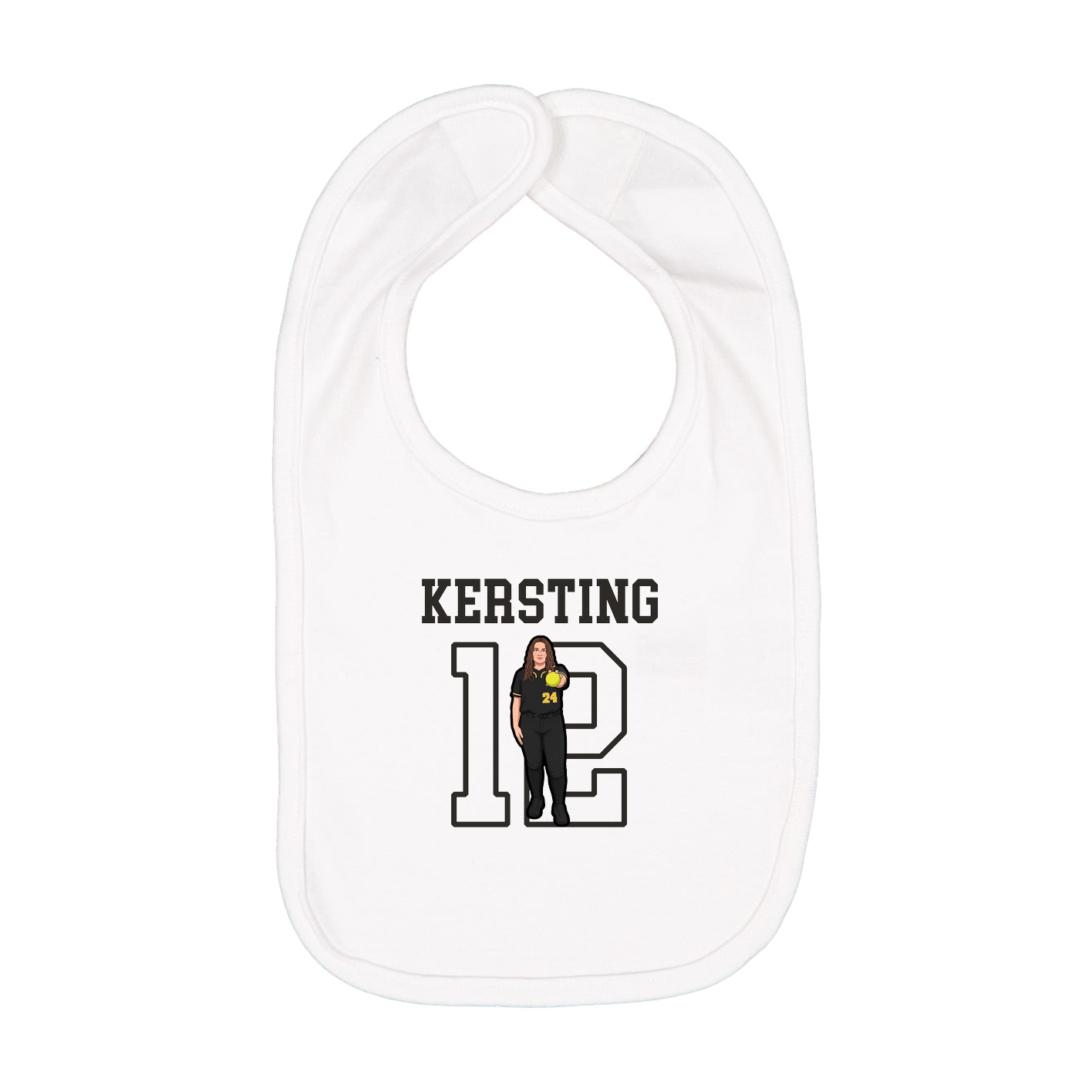 Infant Bib — Shirsey in White