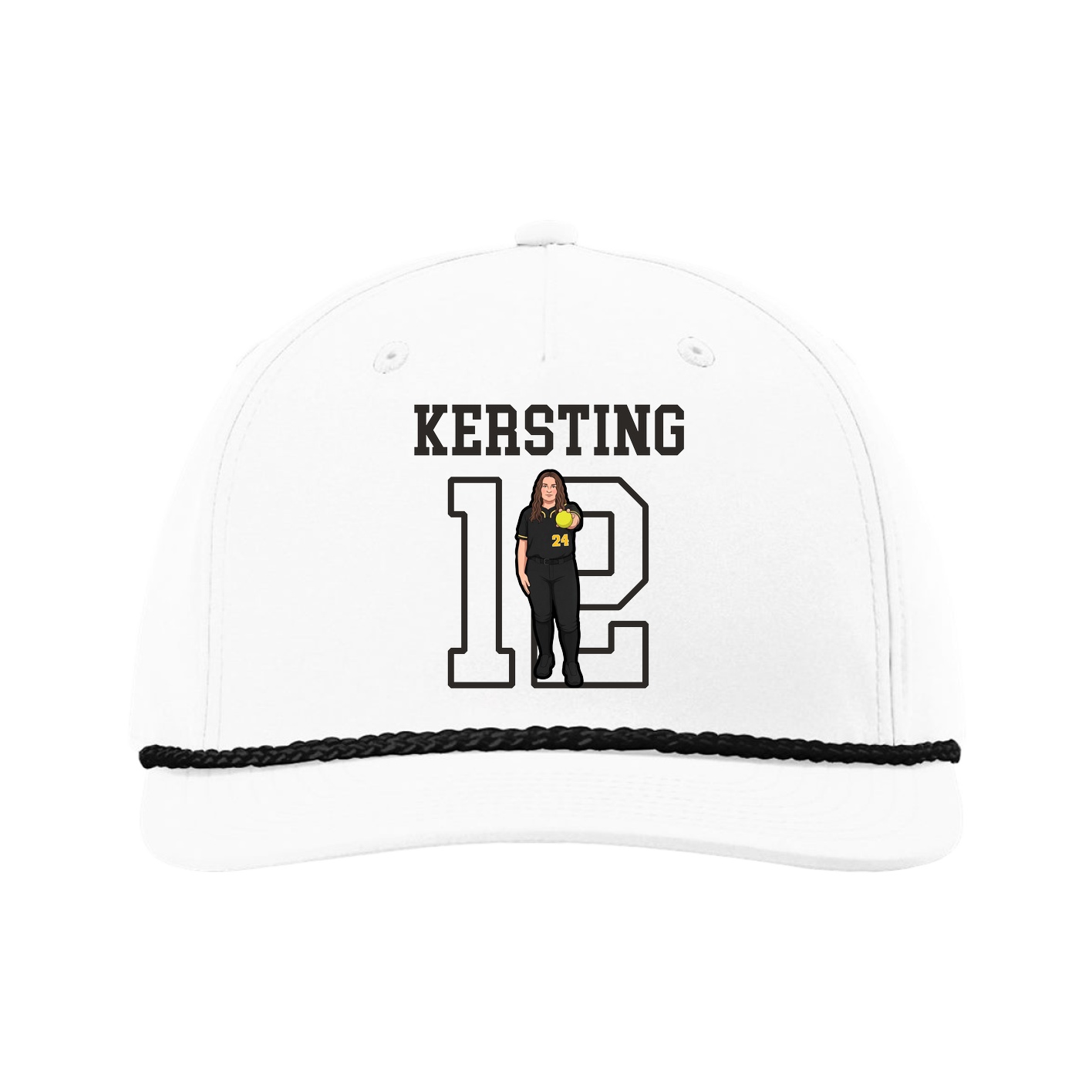 Five-Panel Classic Rope Cap — Shirsey in White