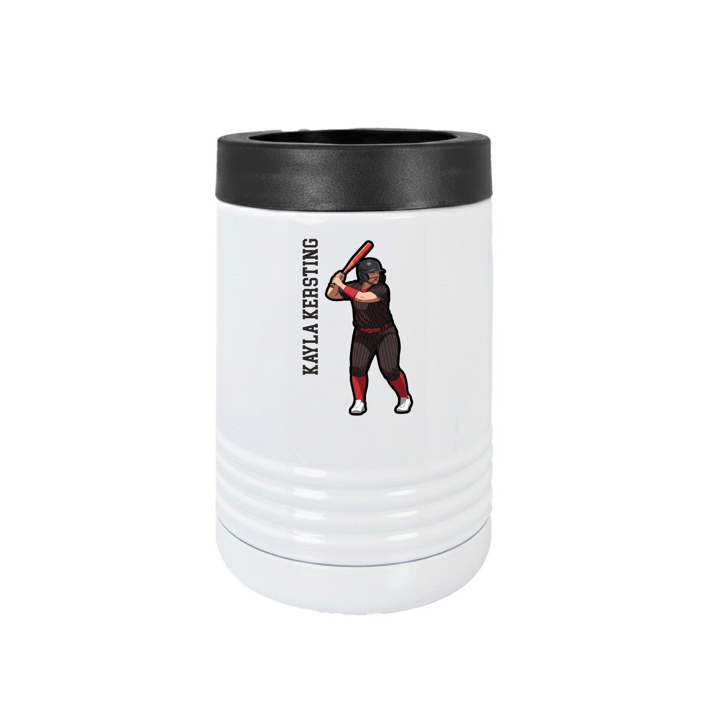 Beverage Holder — Name Vertical in White
