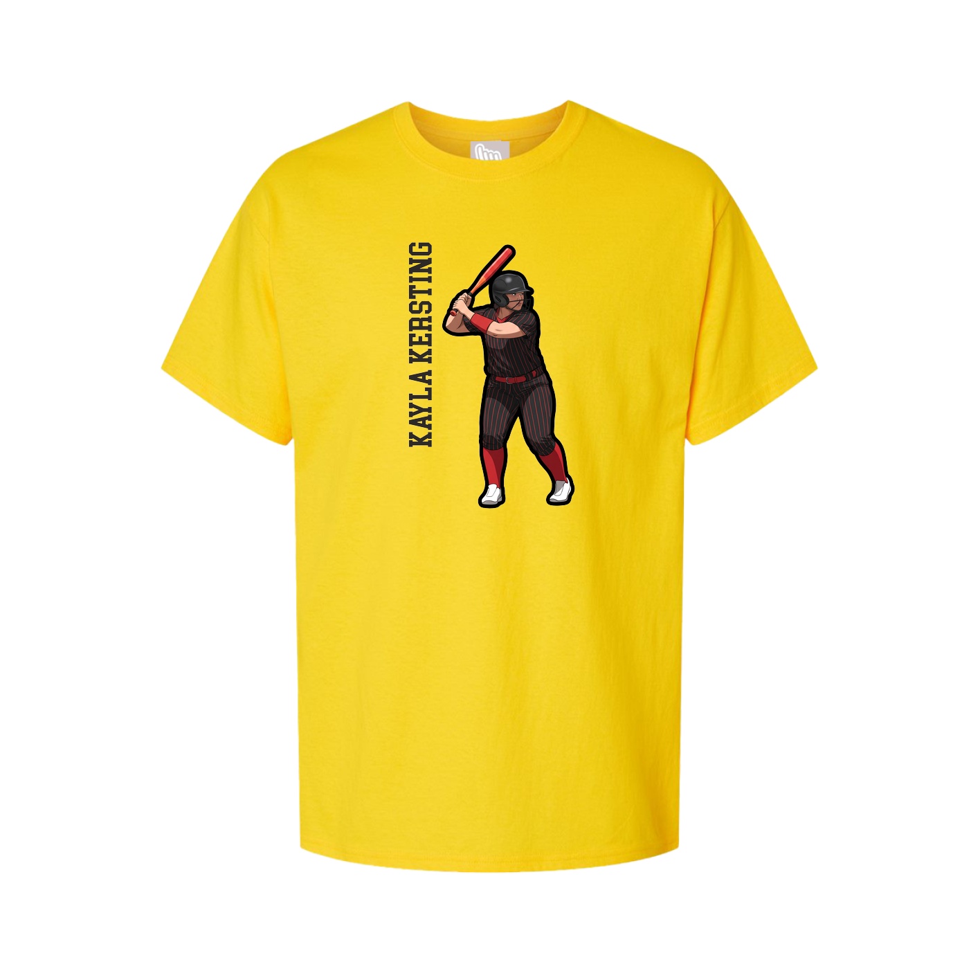 Youth Tee — Name Vertical in Gold