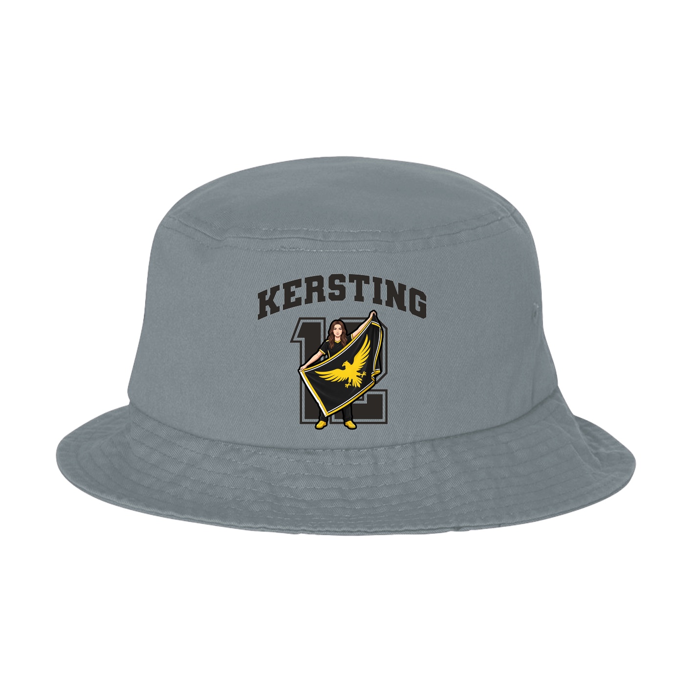 Bucket Cap — Number in Grey