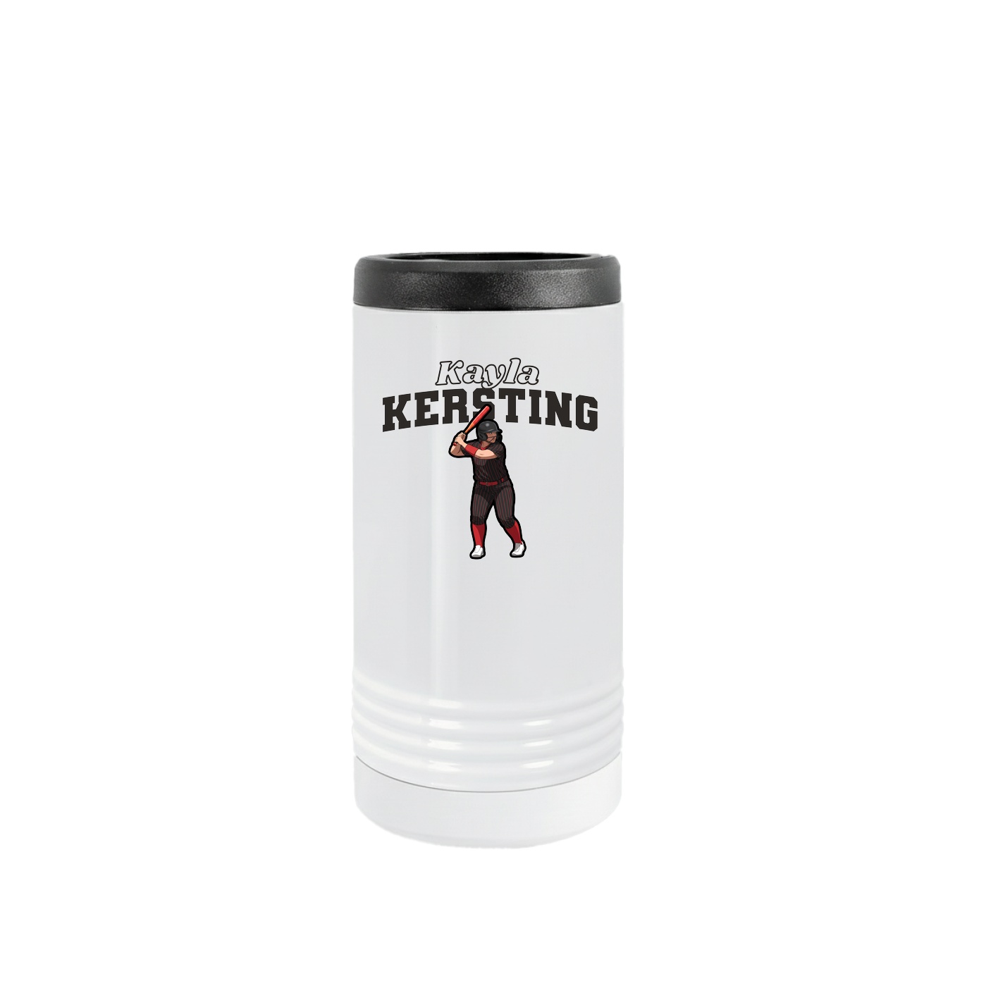 Slim Beverage Holder — Name Arch in White