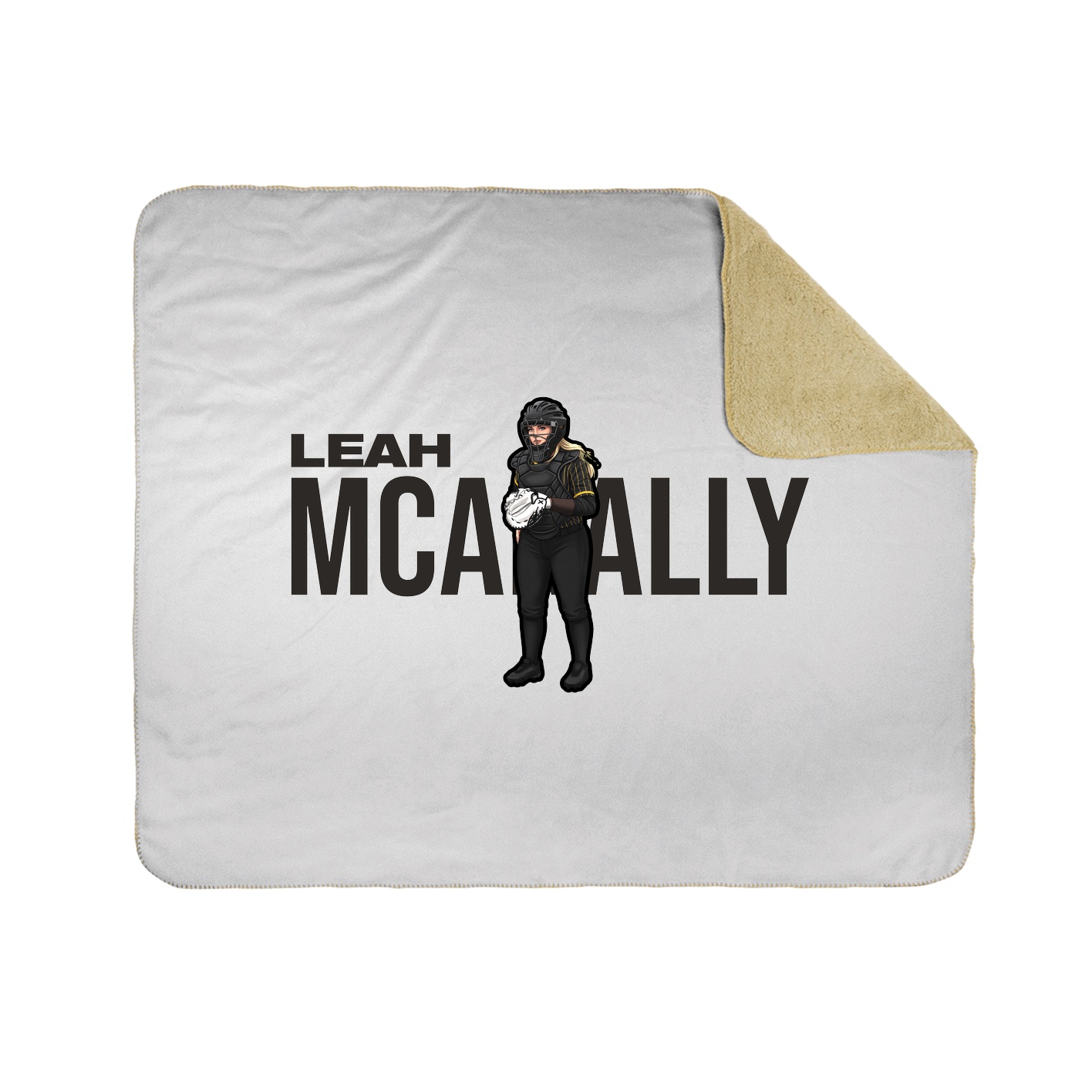 Throw Blanket — Player Name in White