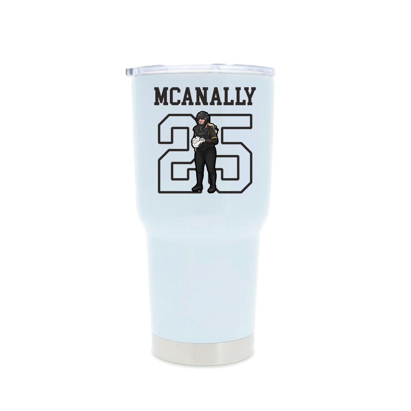 30oz Stainless Steel Tumbler — Shirsey in White