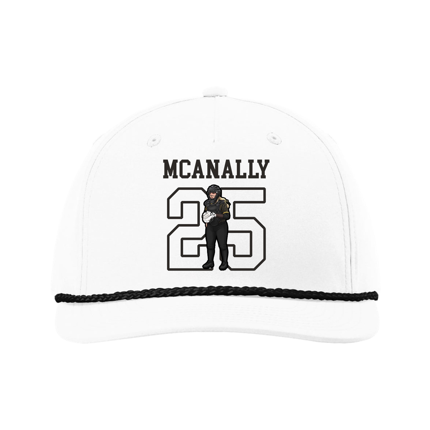 Five-Panel Classic Rope Cap — Shirsey in White