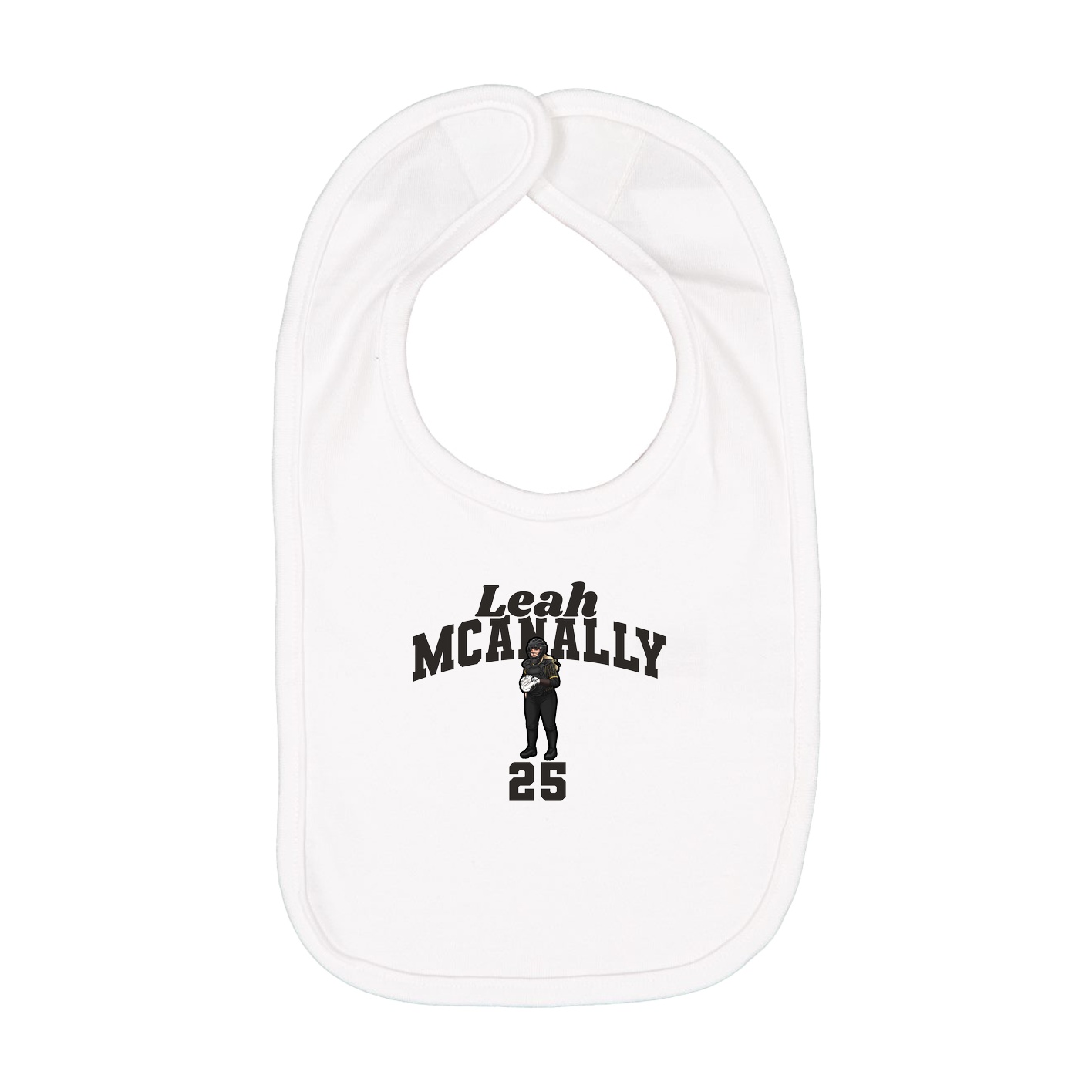 Infant Bib — Signature Arch in White