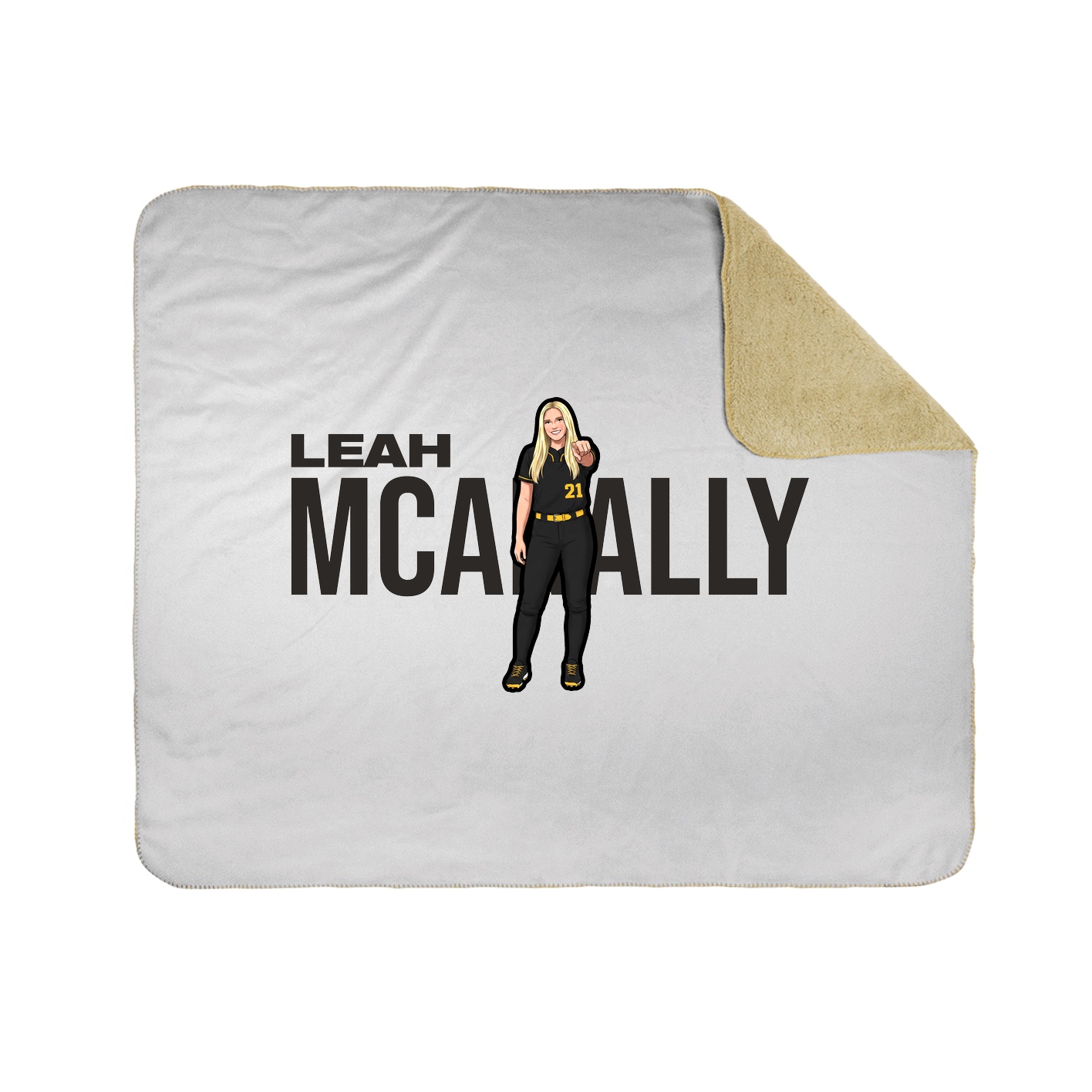 Throw Blanket — Player Name in White