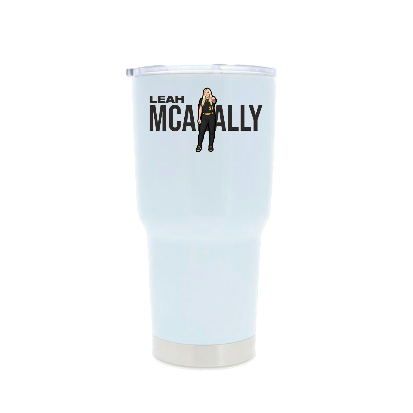 30oz Stainless Steel Tumbler — Player Name in White