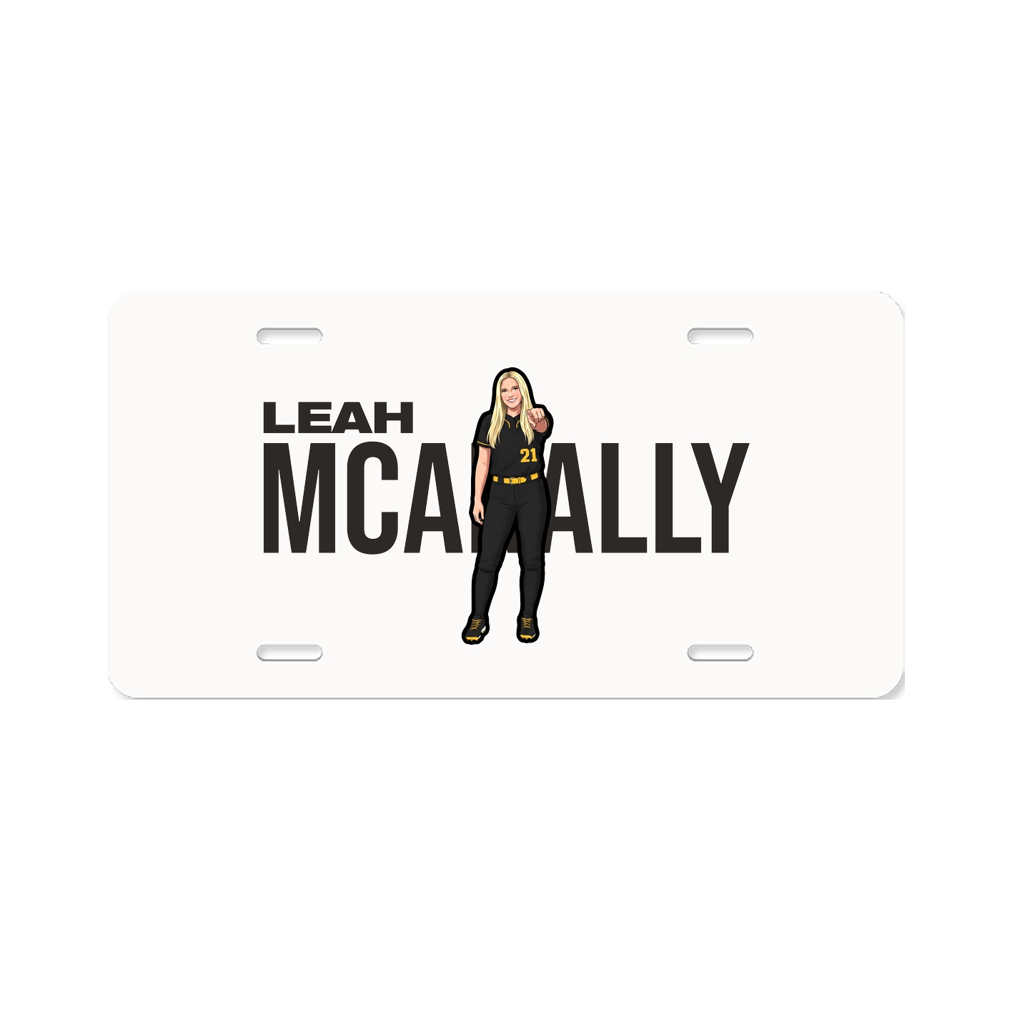 License Plate — Player Name in Classic