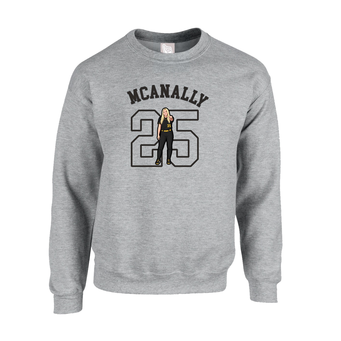 Fleece Crew — Shirsey Arch in Grey