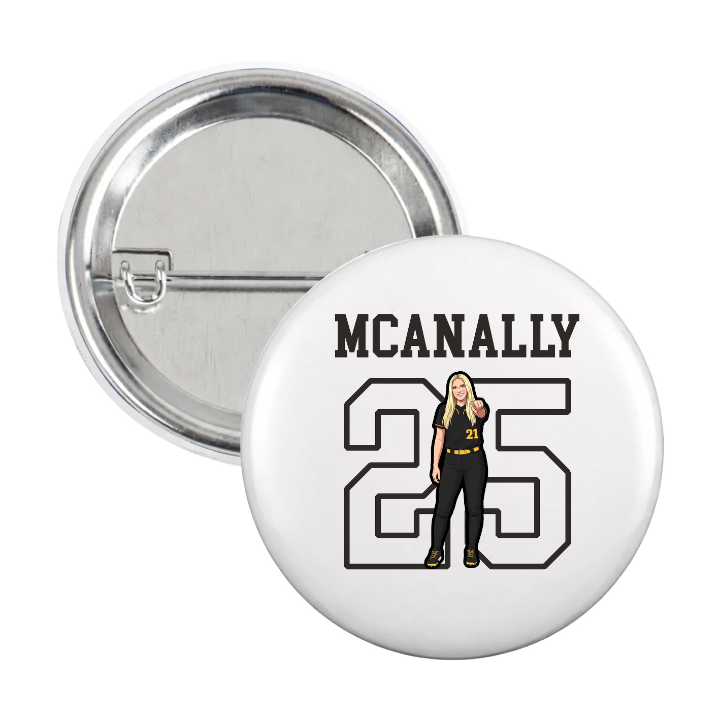 Game Day Button — Shirsey in White