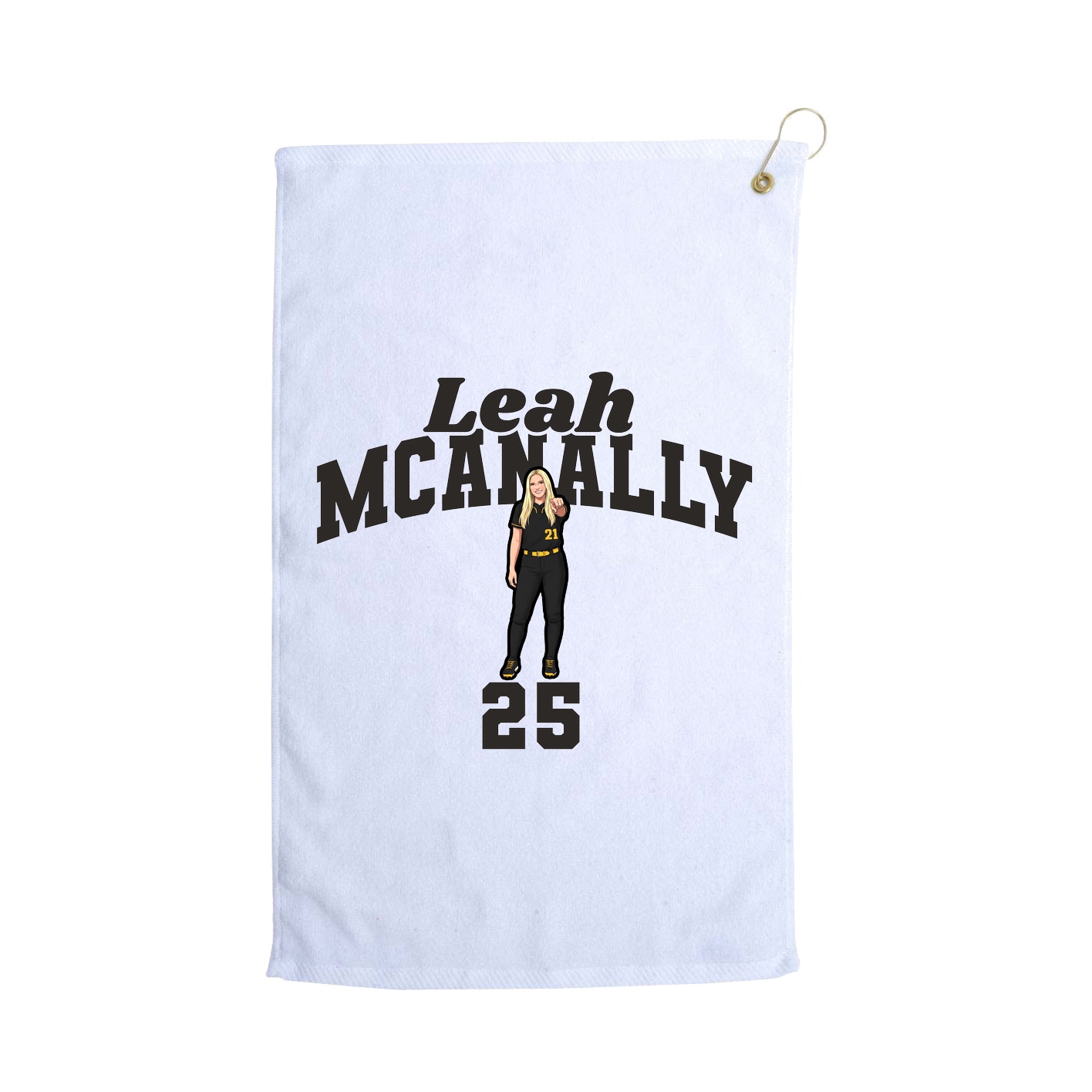 Golf Towel — Signature Arch in White