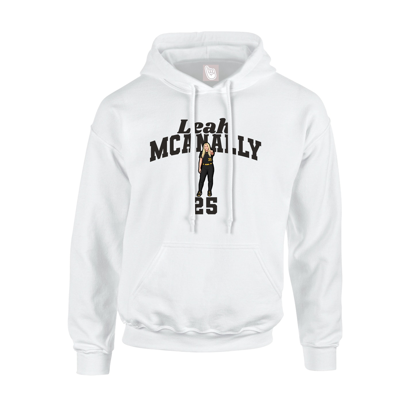 Hoodie — Signature Arch in White